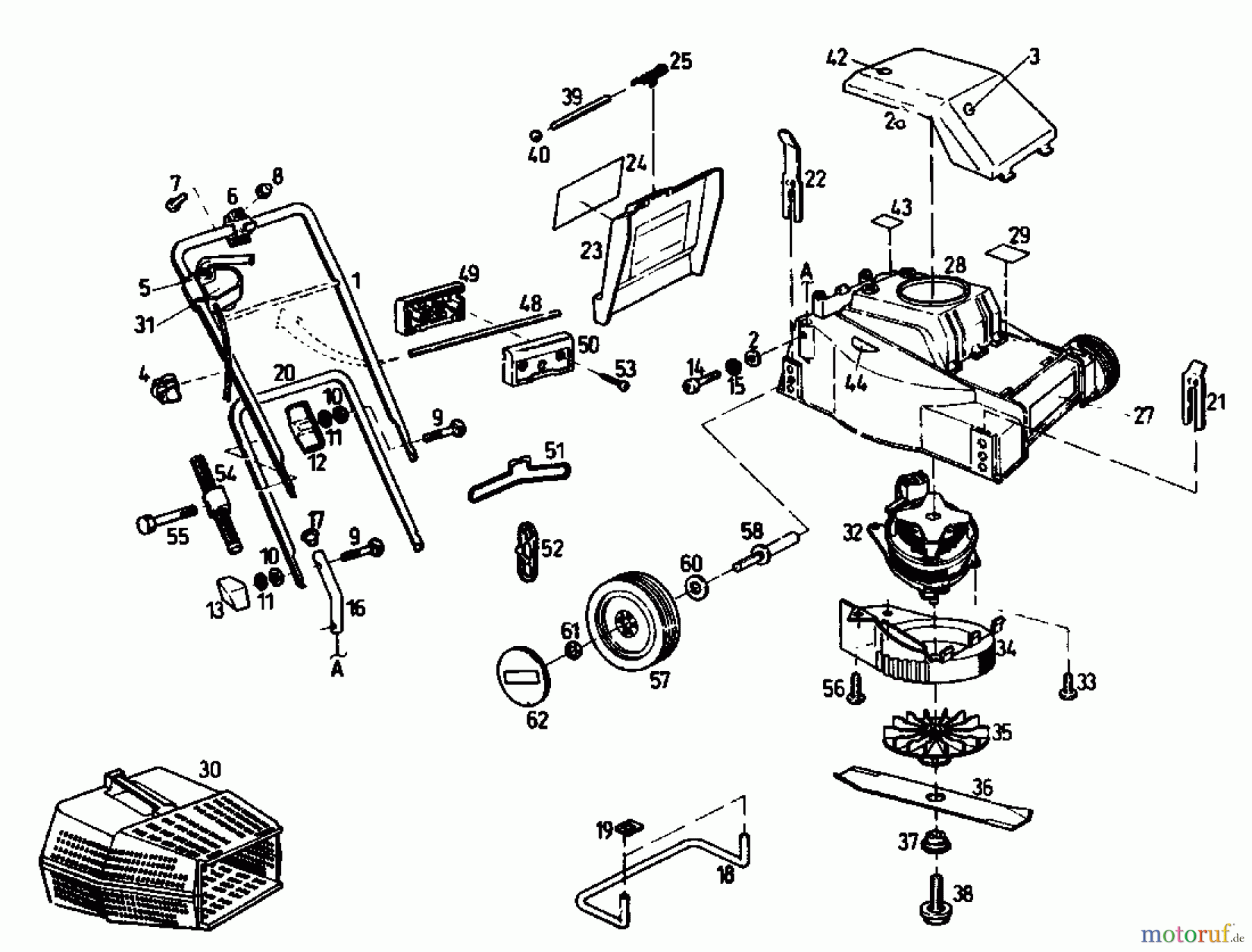 Gutbrod Elektromäher HE 32 02810.03 (1992) Grundgerät