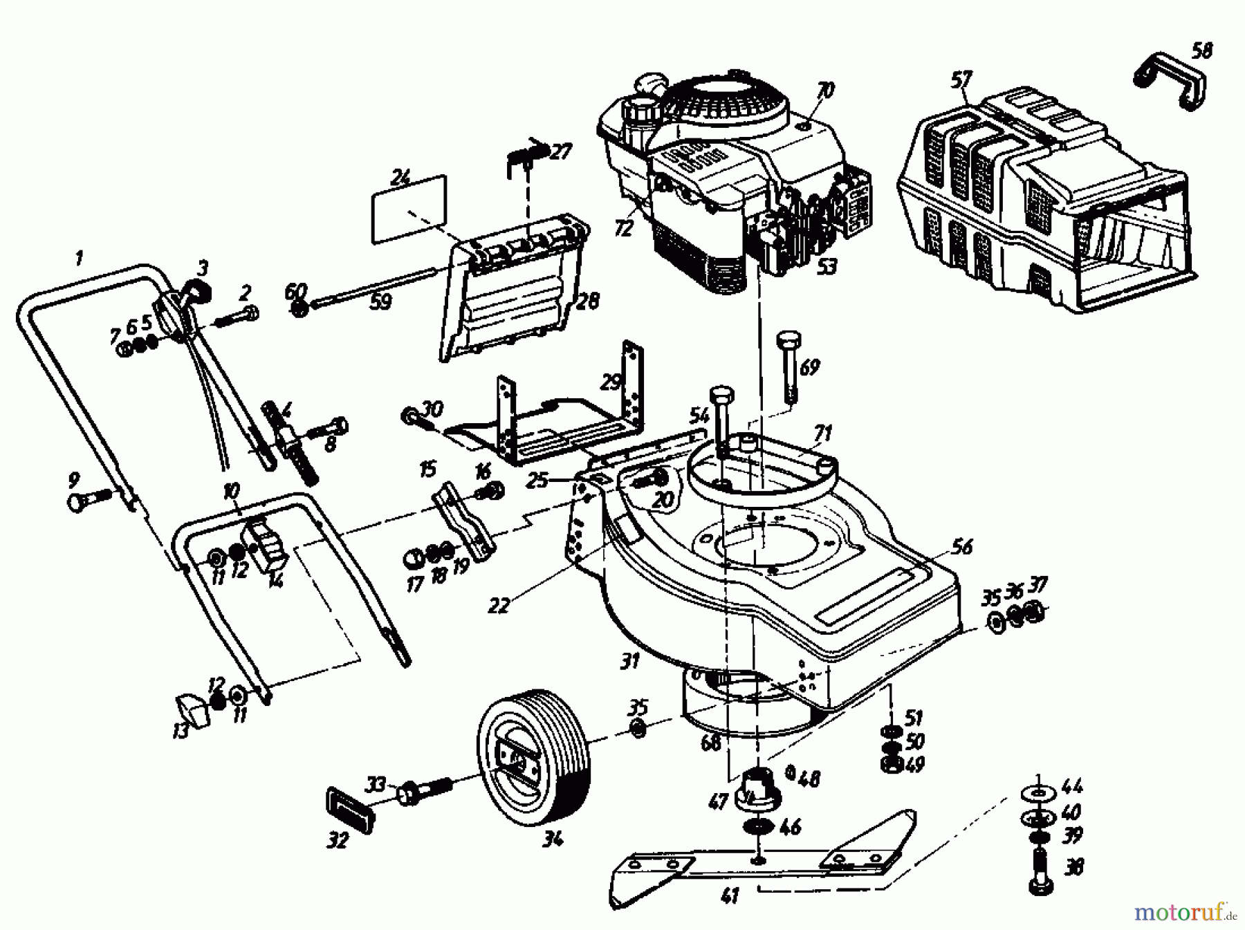  Gutbrod Motormäher TURBO B 02893.01  (1992) Grundgerät