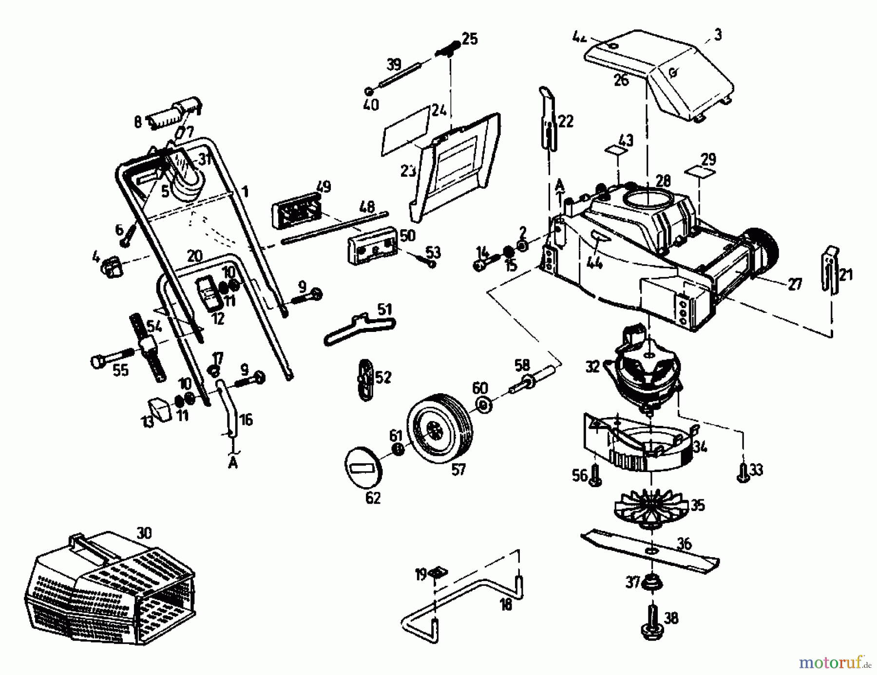 Gutbrod Elektromäher HE 32 02845.07 (1992) Grundgerät