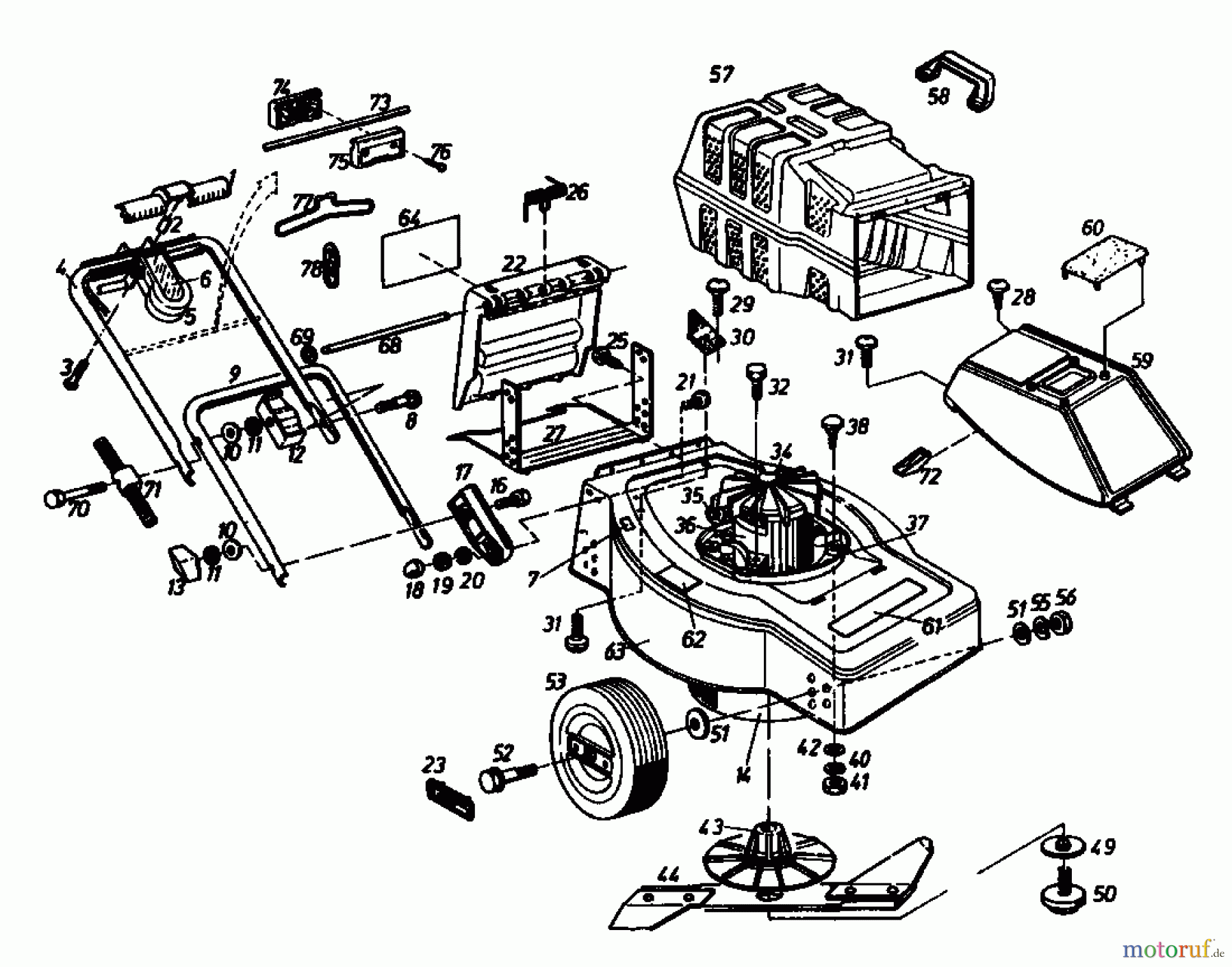  Gutbrod Elektromäher TURBO E 02899.03  (1992) Grundgerät