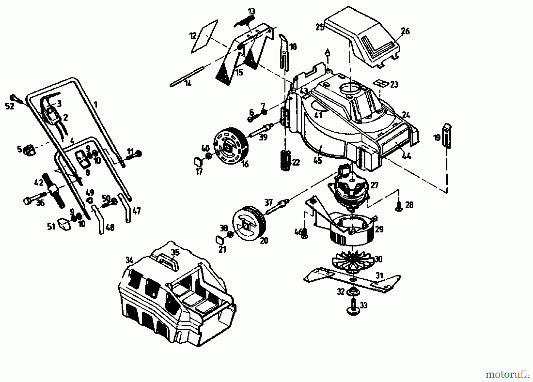Golf Elektromäher 140 HE 02806.02 (1992) Grundgerät