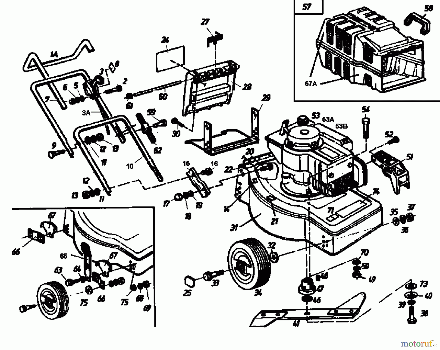 Golf Motormäher HBL 02880.04 (1992) Grundgerät