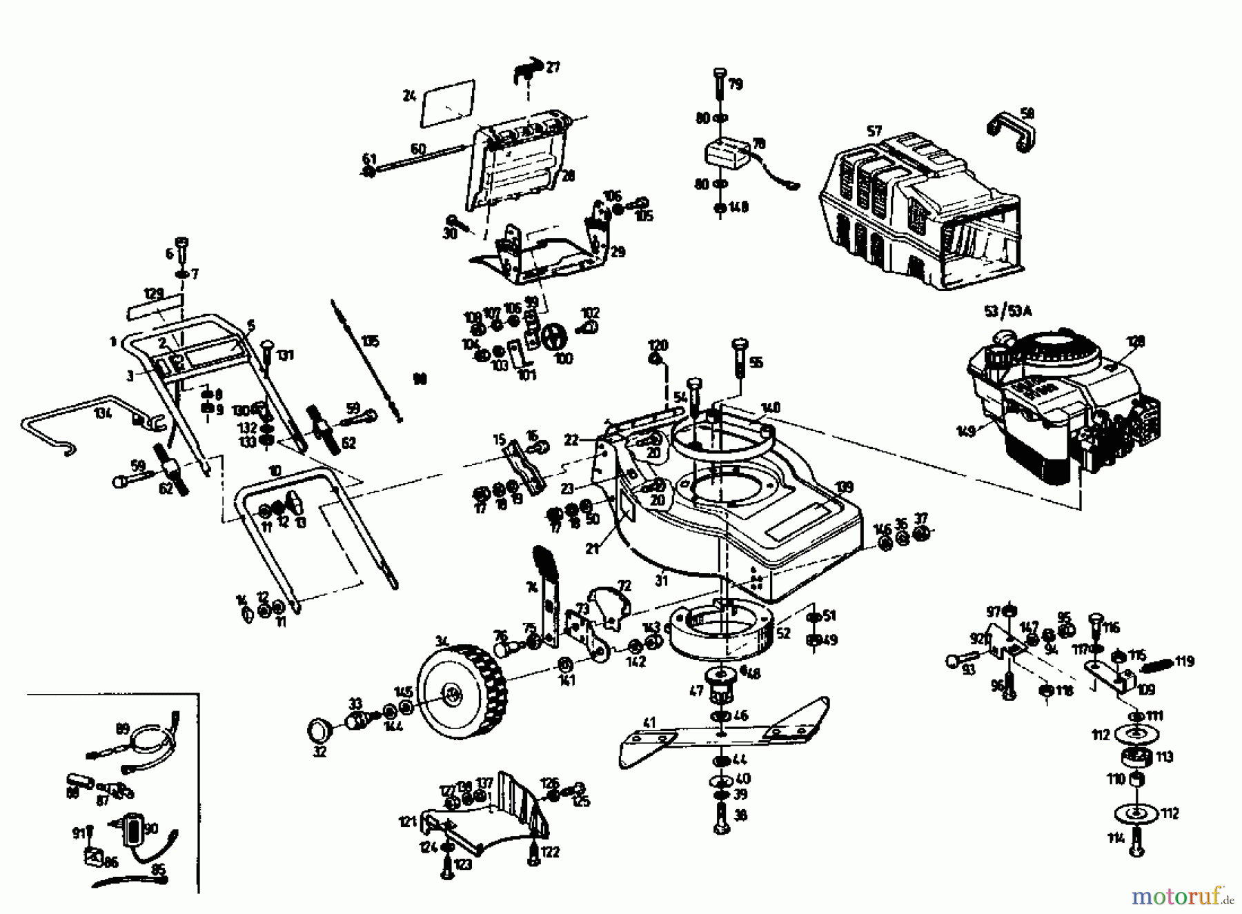 Gutbrod Motormäher mit Antrieb TURBO HBSR 04011.03 (1992) Grundgerät