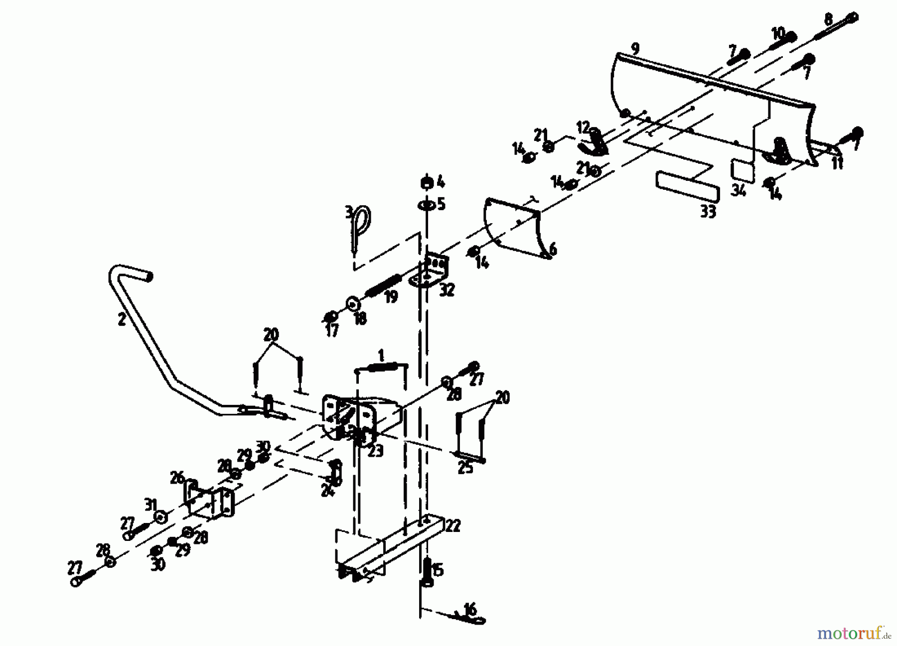 MTD Zubehör Zubehör Garten- und Rasentraktoren Räumschild RS 110 S 04012.01 (1992) Räumschild