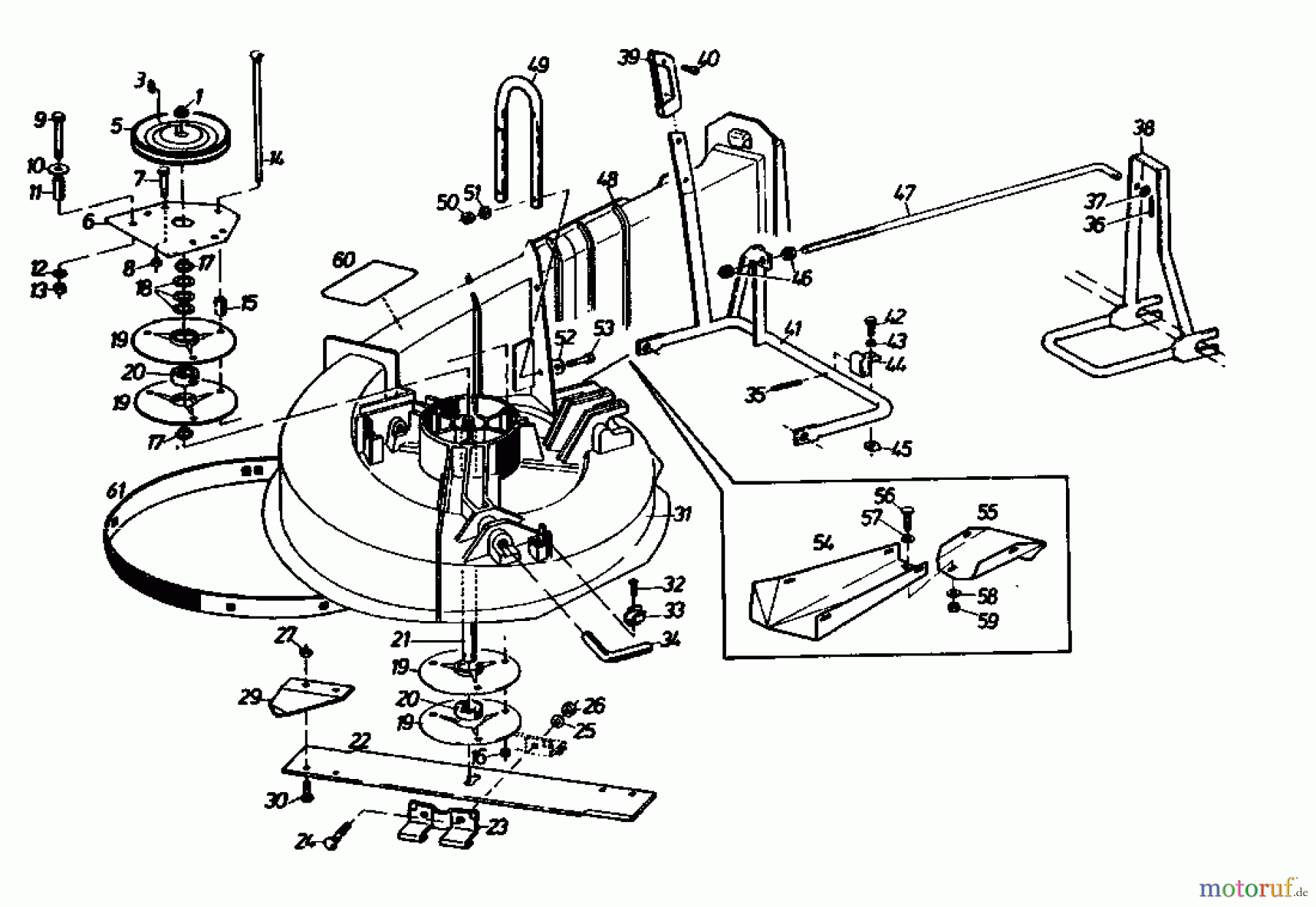 Gutbrod Rasentraktoren Sprint 1000 E 02840.07 (1992) Mähwerk 66cm