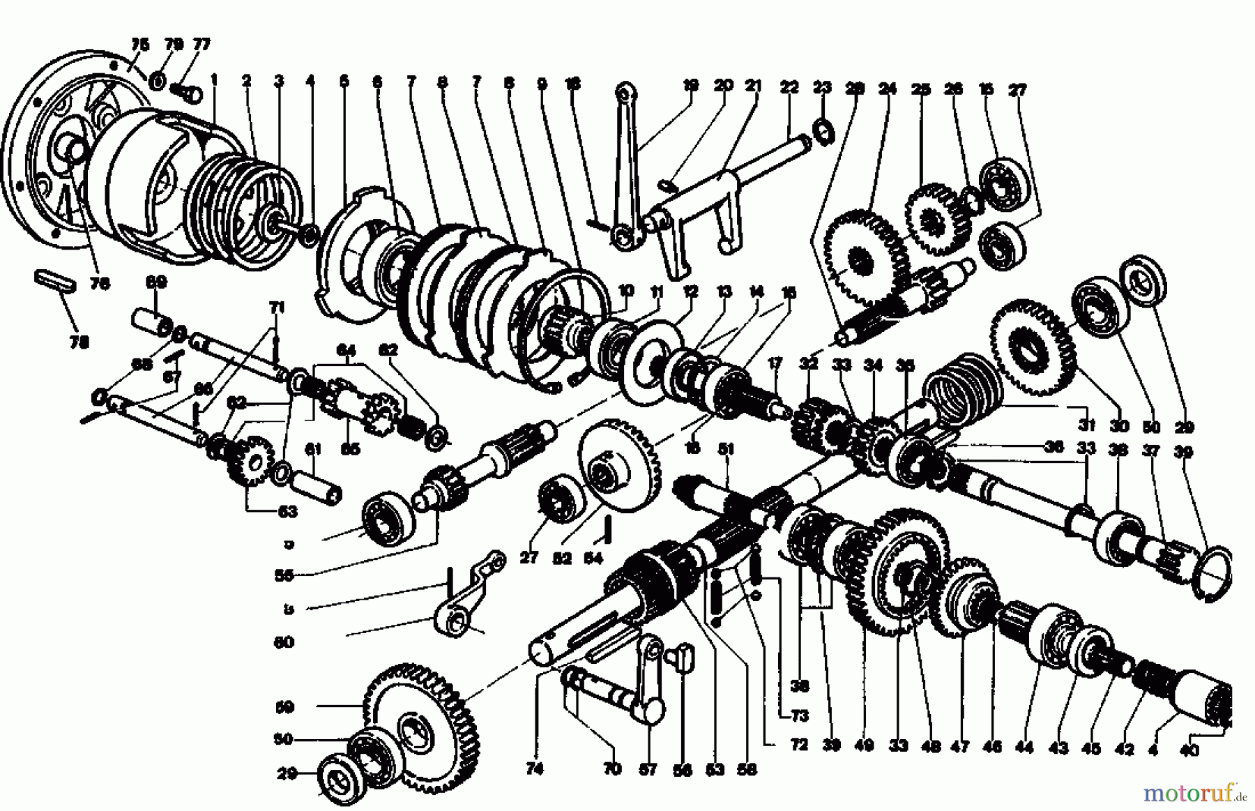 Gutbrod Balkenmäher BM 110 07517.01 (1992) Getriebe