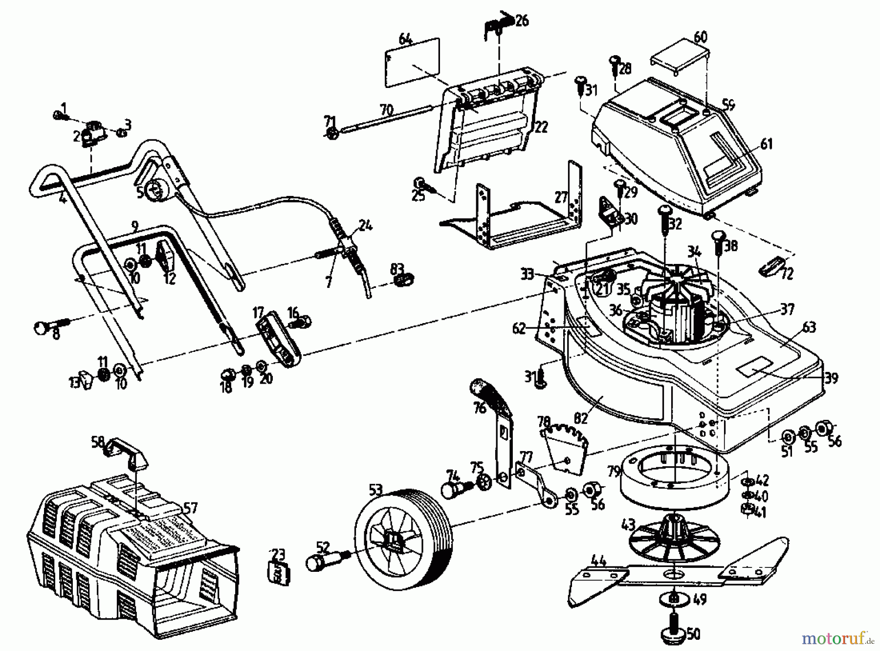  Golf Elektromäher 345 HLES 02841.07  (1993) Grundgerät