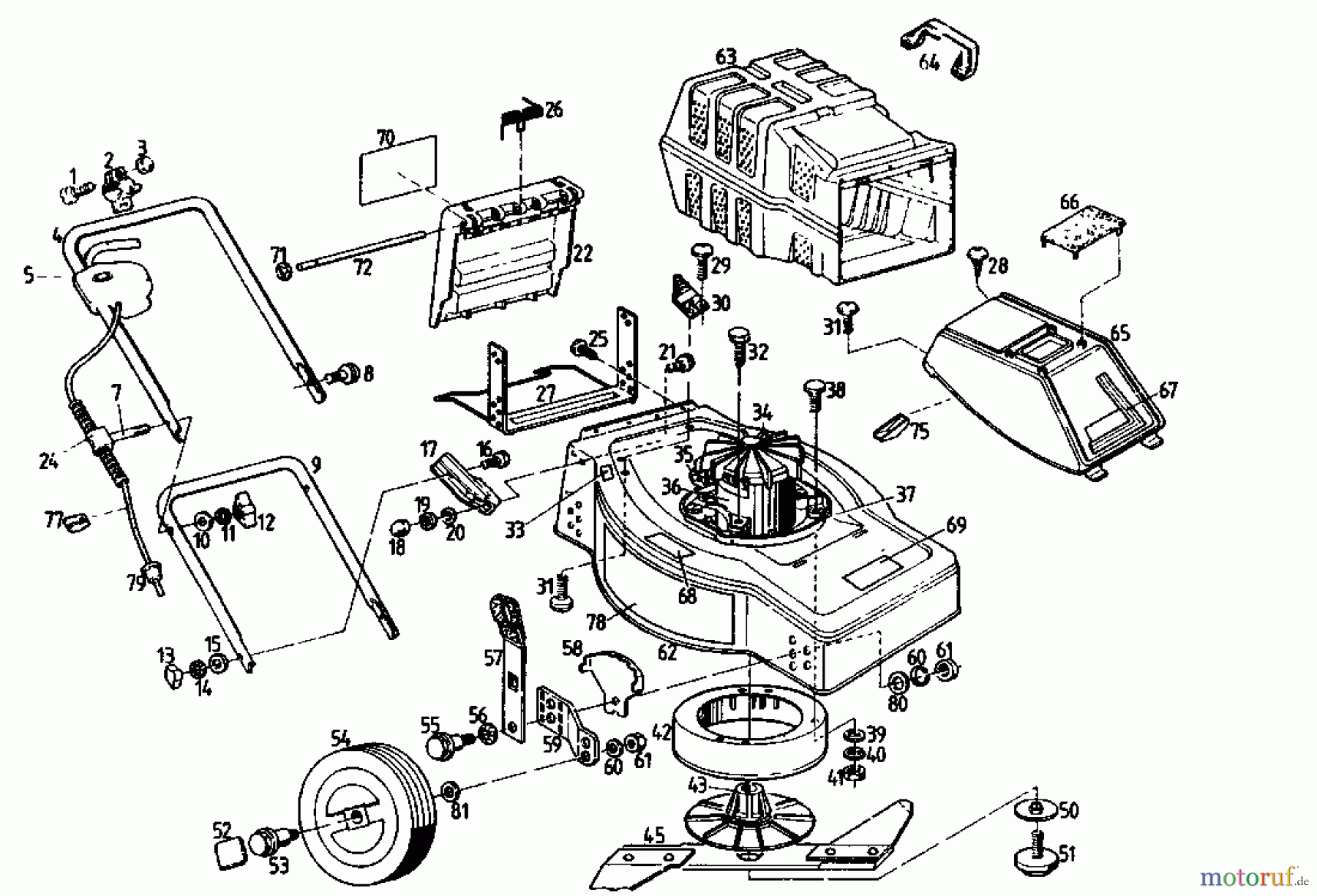 Golf Elektromäher 345 HLE 02841.06  (1993) Grundgerät
