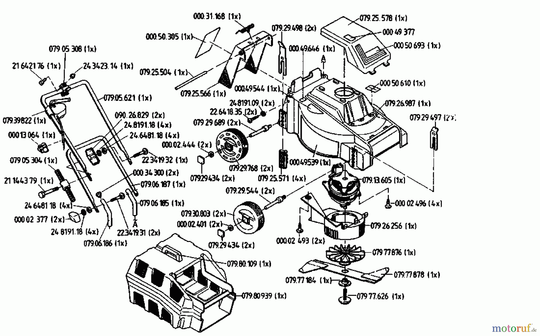 Golf Elektromäher 140 HE 02806.08 (1993) Grundgerät
