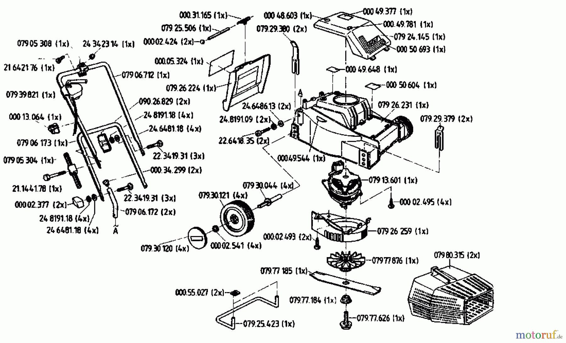 Golf Elektromäher 132 HE 02810.01 (1993) Grundgerät