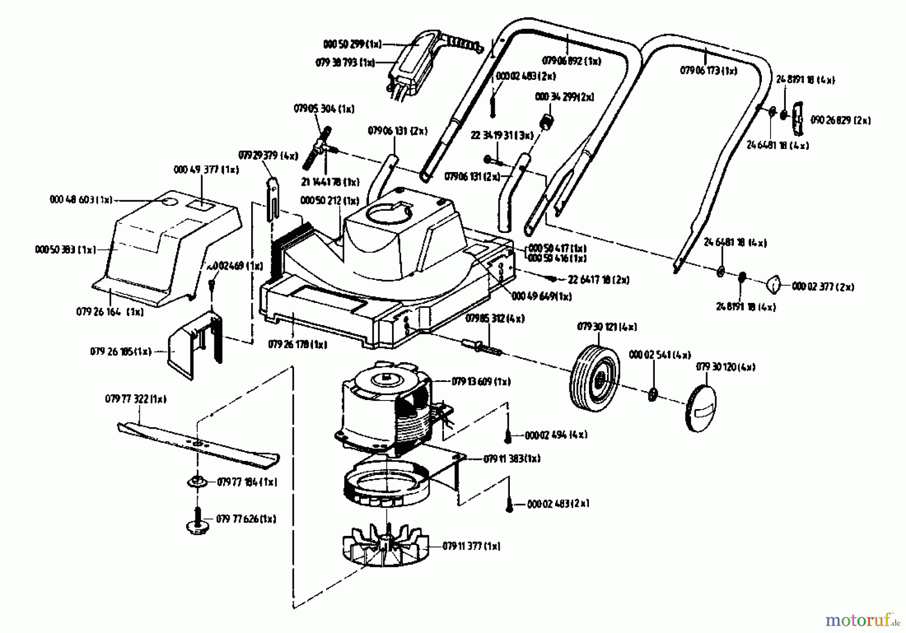 Golf Elektromäher 130 SE 02804.01 (1993) Grundgerät