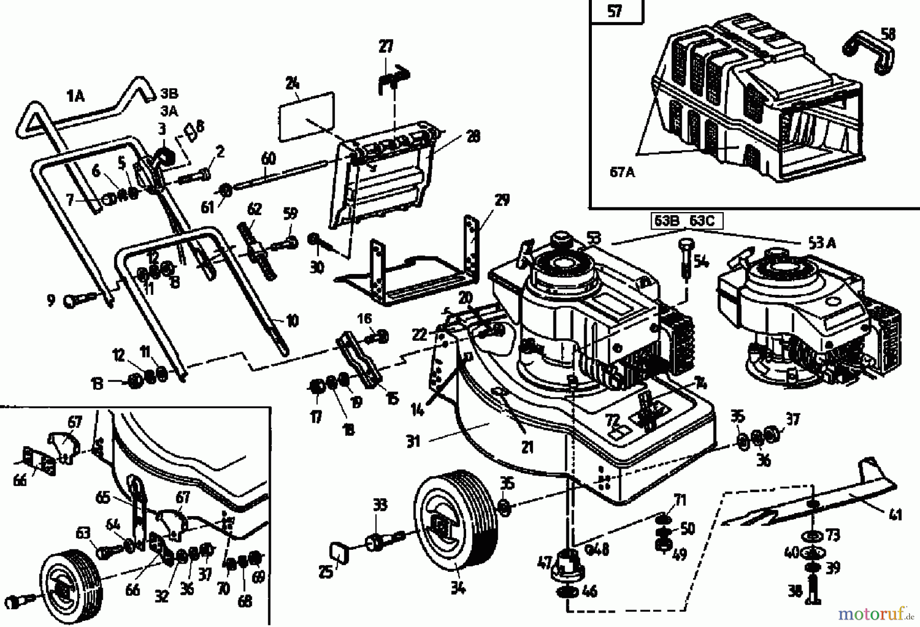 Golf Motormäher HBL 02813.05 (1993) Grundgerät