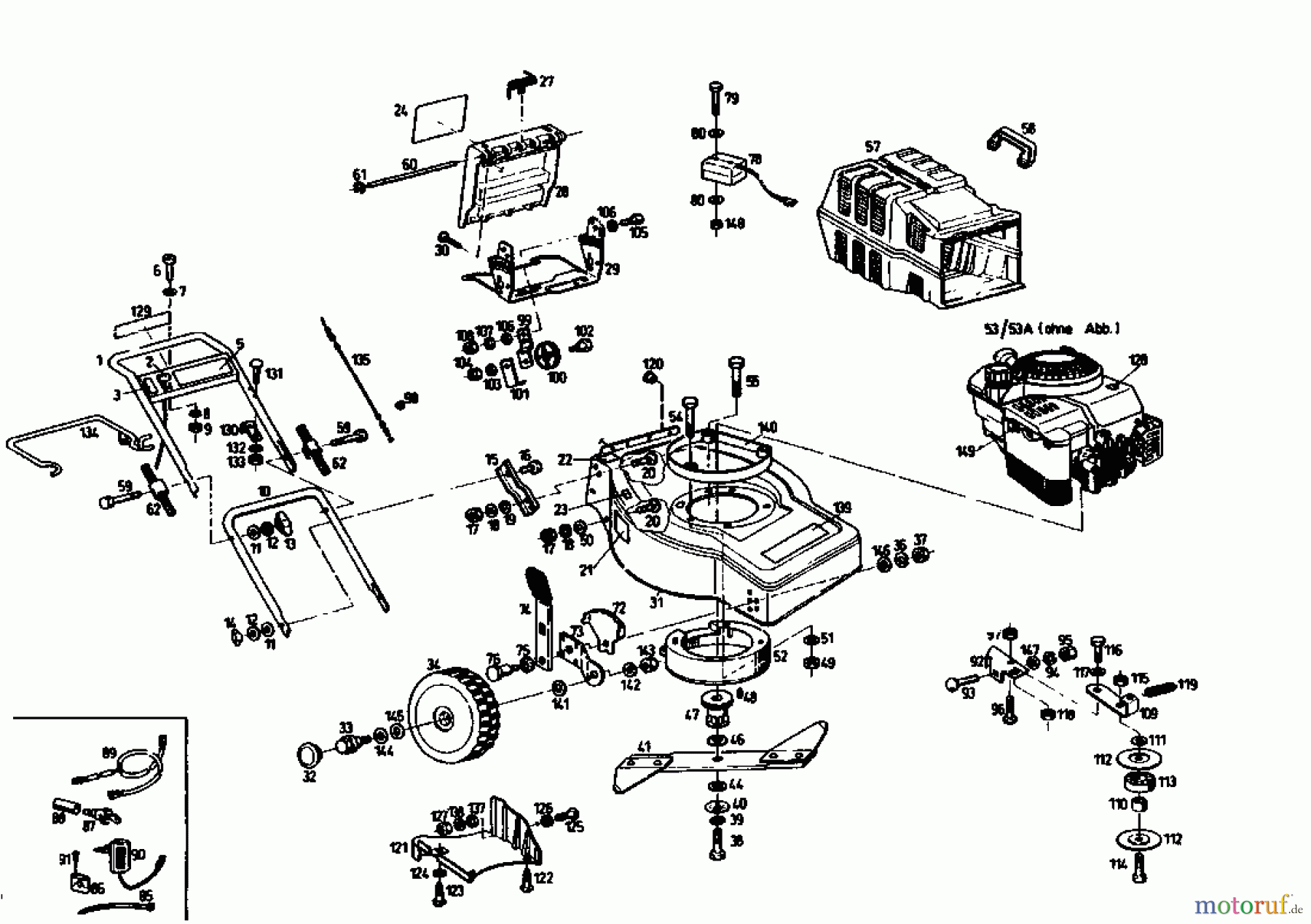  Gutbrod Motormäher mit Antrieb TURBO HBSR 04011.03  (1993) Grundgerät