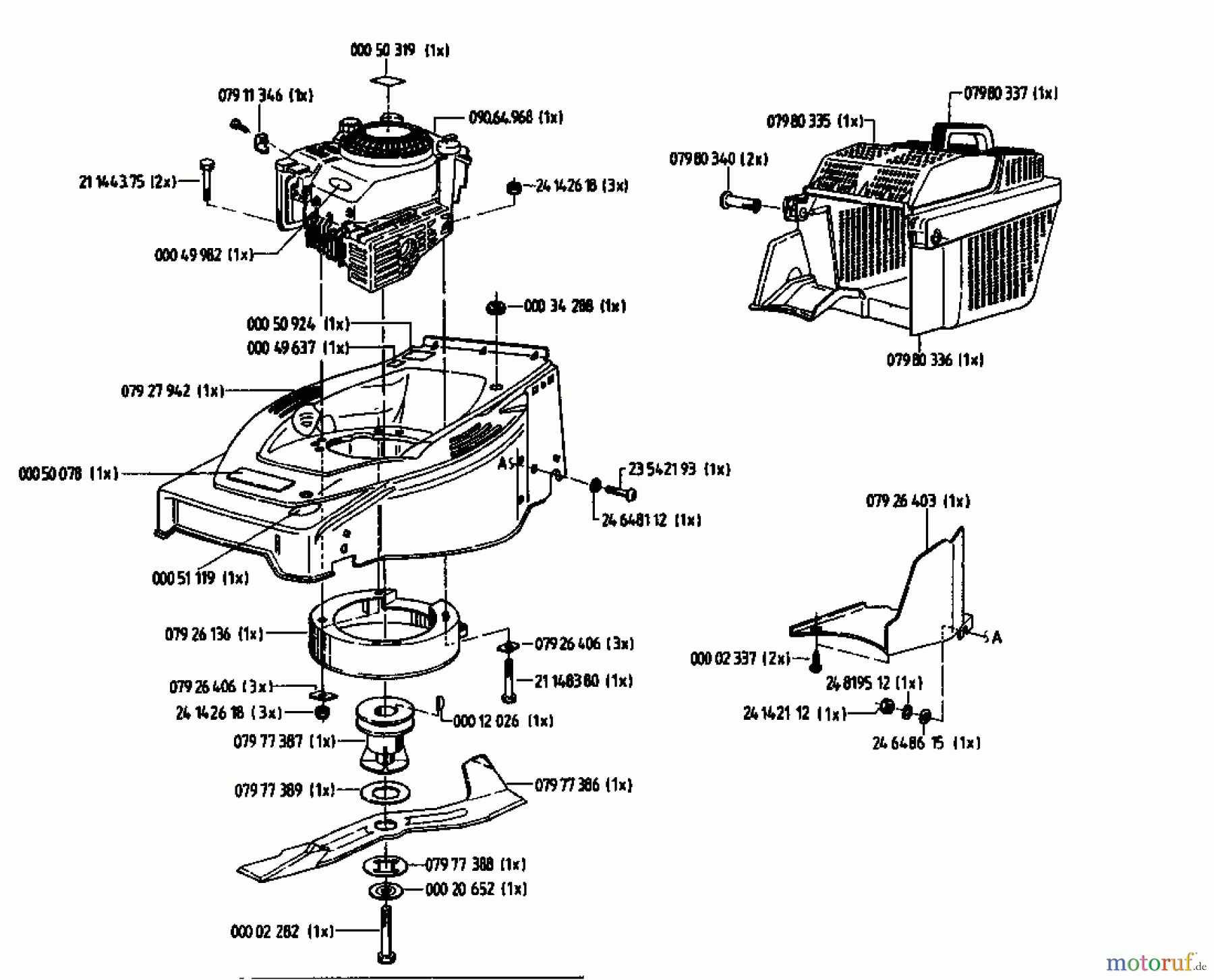 Gutbrod Motormäher mit Antrieb HB 48 RL 02815.01 (1993) Grundgerät