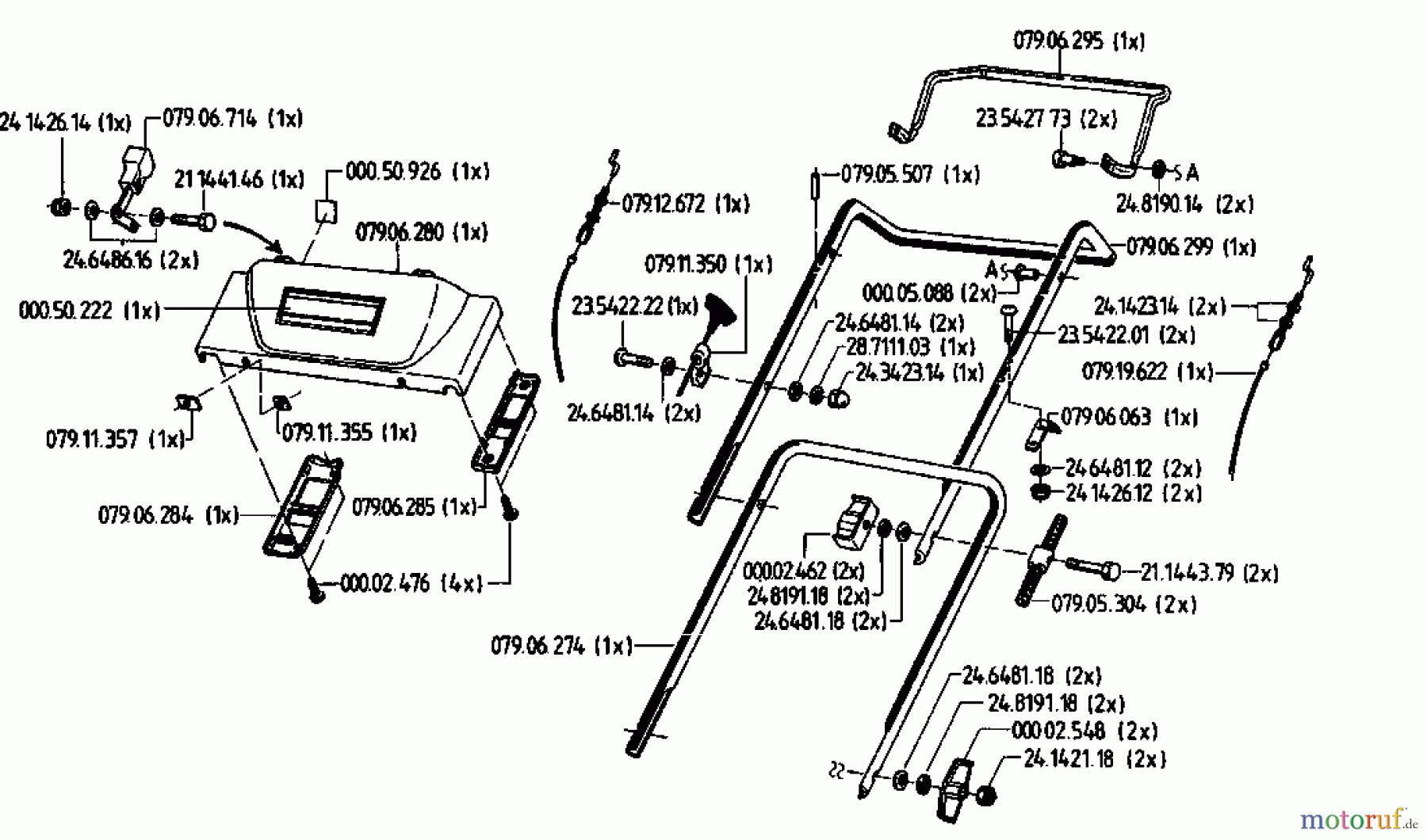 Gutbrod Motormäher mit Antrieb HB 48 RL 02815.01 (1993) Holm
