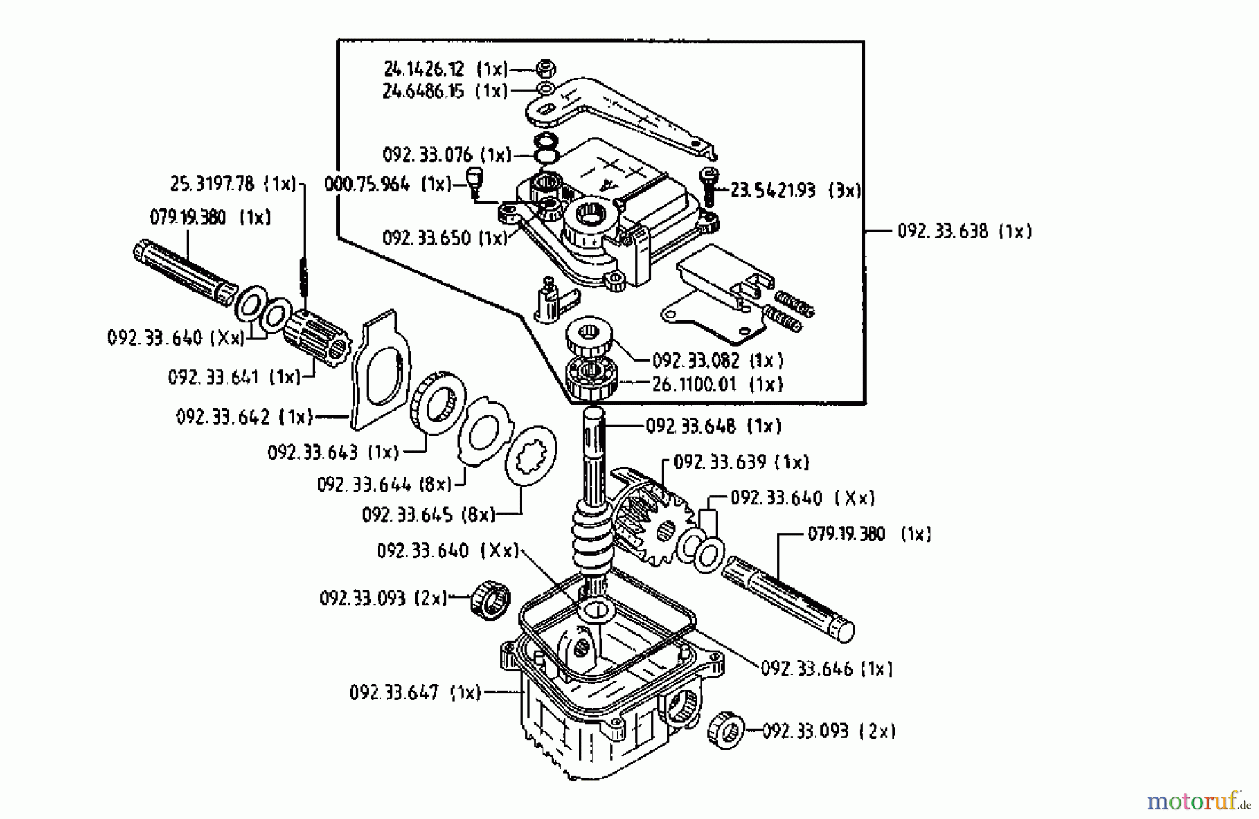 Gutbrod Motormäher mit Antrieb HB 48 RL 02815.01 (1993) Getriebe