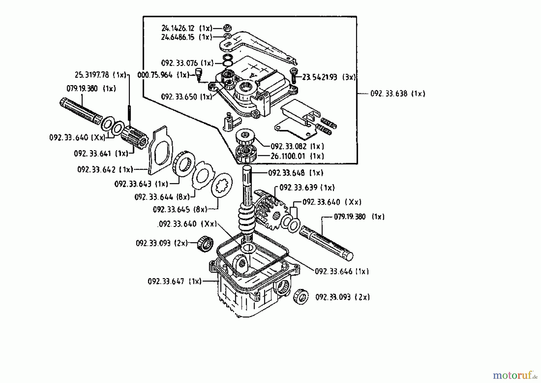 Gutbrod Motormäher mit Antrieb HB 48 REL 02815.02 (1993) Getriebe