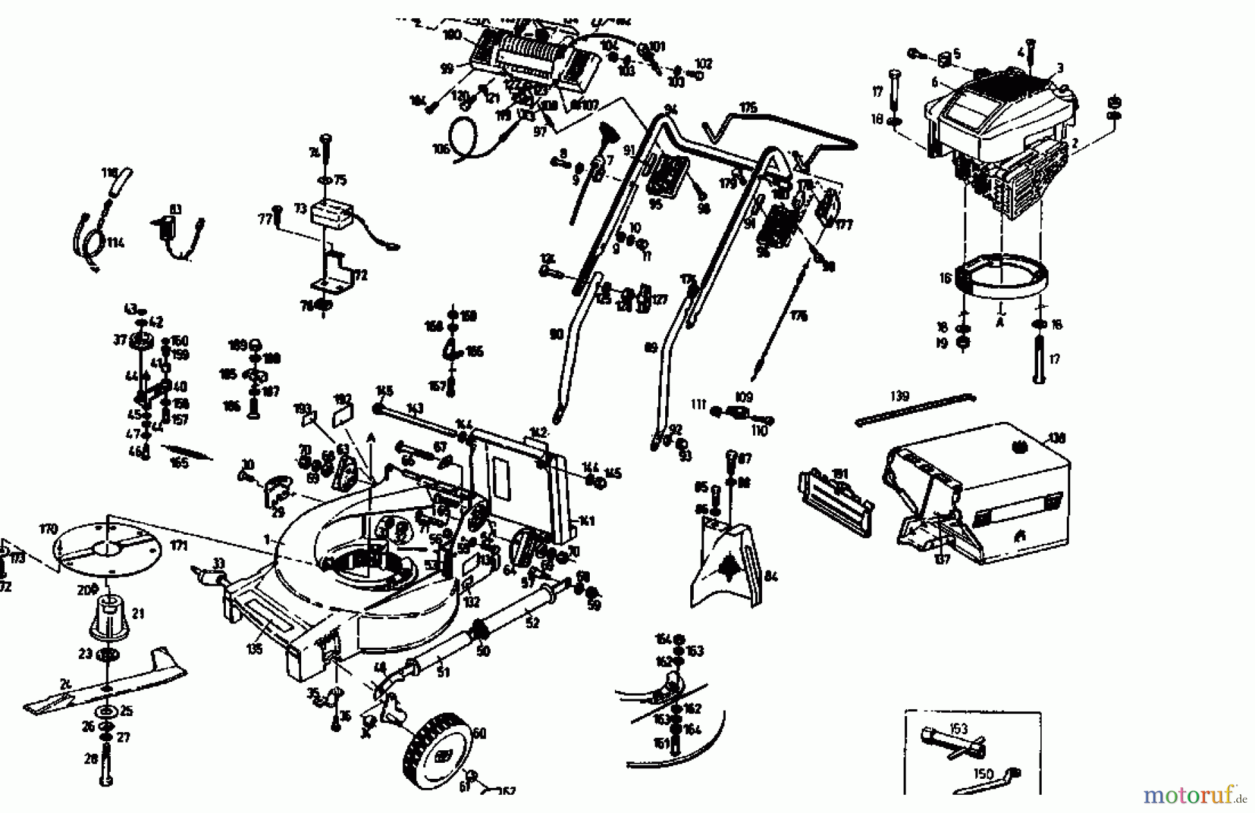 Gutbrod Motormäher mit Antrieb MH 454 RB 04022.05 (1993) Grundgerät