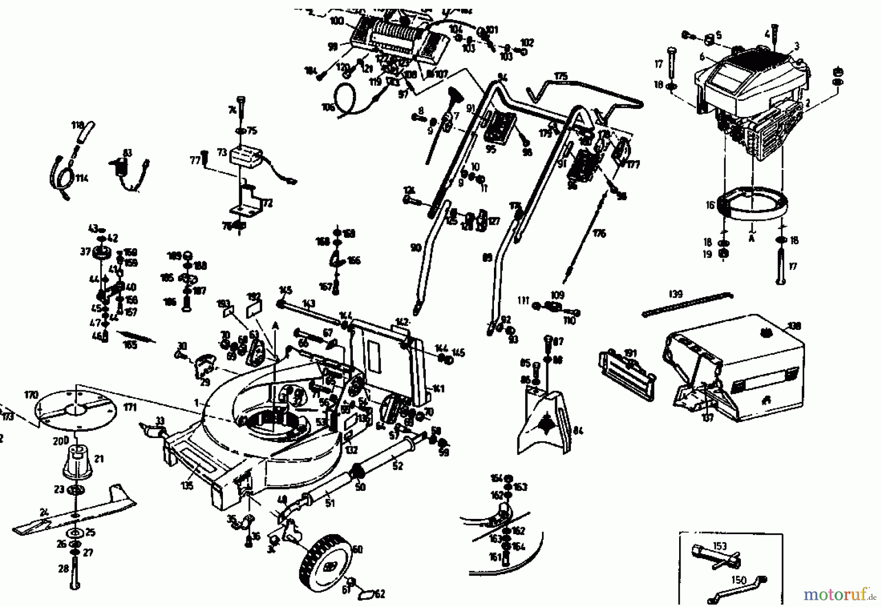 Gutbrod Motormäher mit Antrieb MH 454 RB 04006.07 (1993) Grundgerät