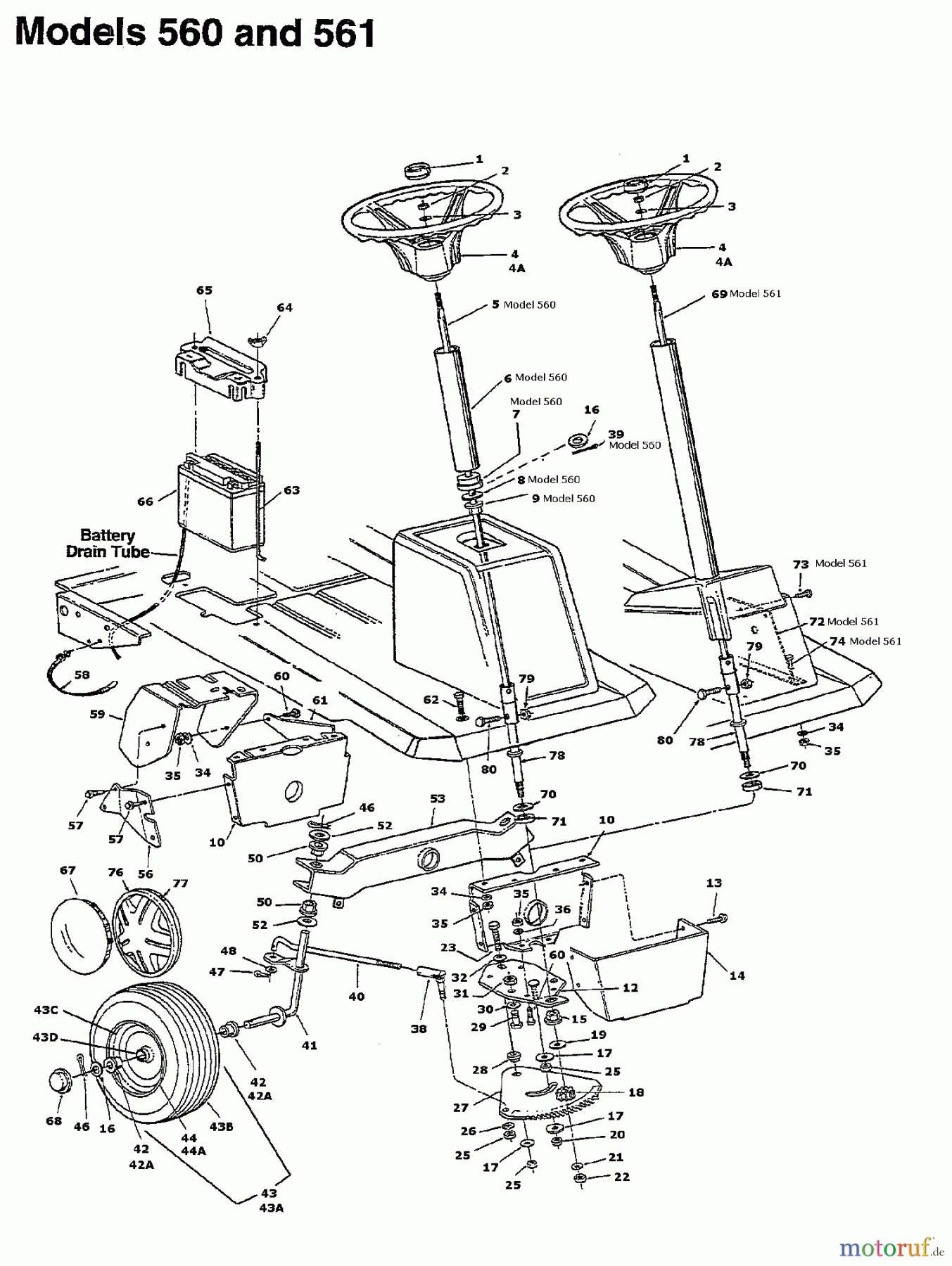 Motec Rasentraktoren ST 10/5 E 135C561C632 (1995) Vorderachse