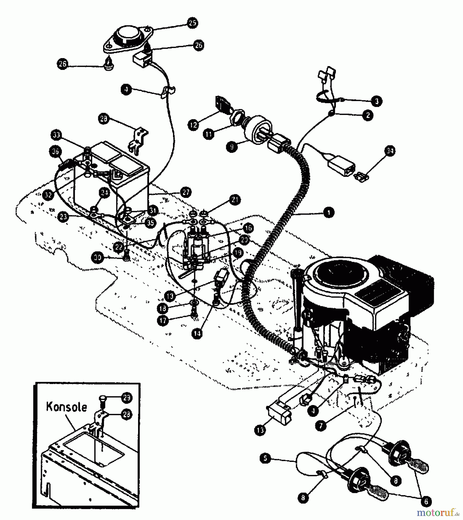 Gutbrod Rasentraktoren RSB 80-12 00097.07 (1994) Elektroteile