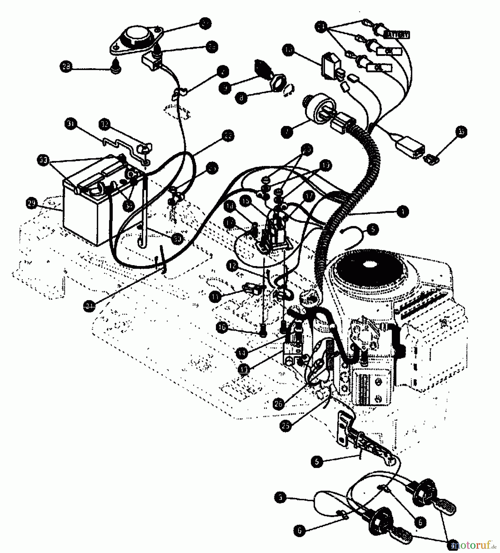 Gutbrod Rasentraktoren RSB 110-16 H 00097.02 (1994) Elektroteile