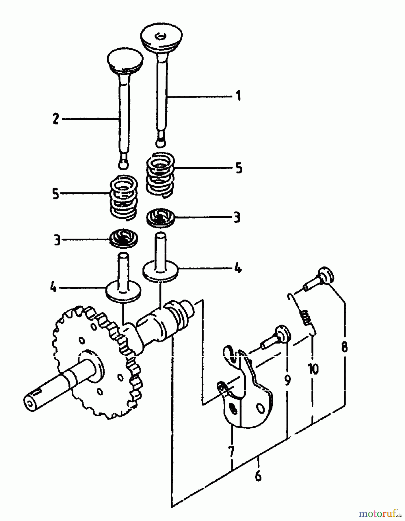 Gutbrod Balkenmäher BM 107 07517.03 (1994) Nockenwelle, Ventile