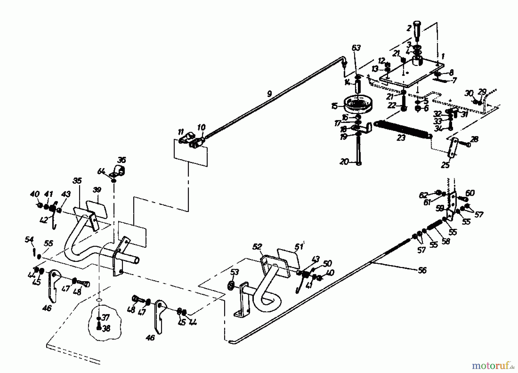  Gutbrod Rasentraktoren Sprint 1002 E 02840.08  (1994) Pedale