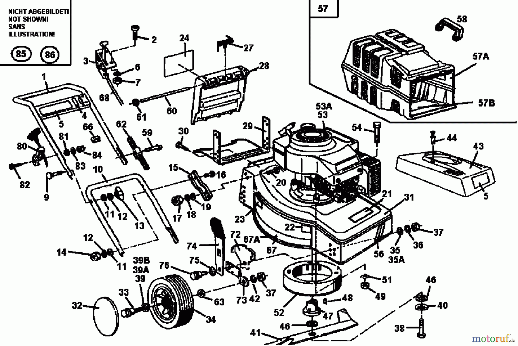  Rasant Motormäher 45 BM 02842.09  (1994) Grundgerät