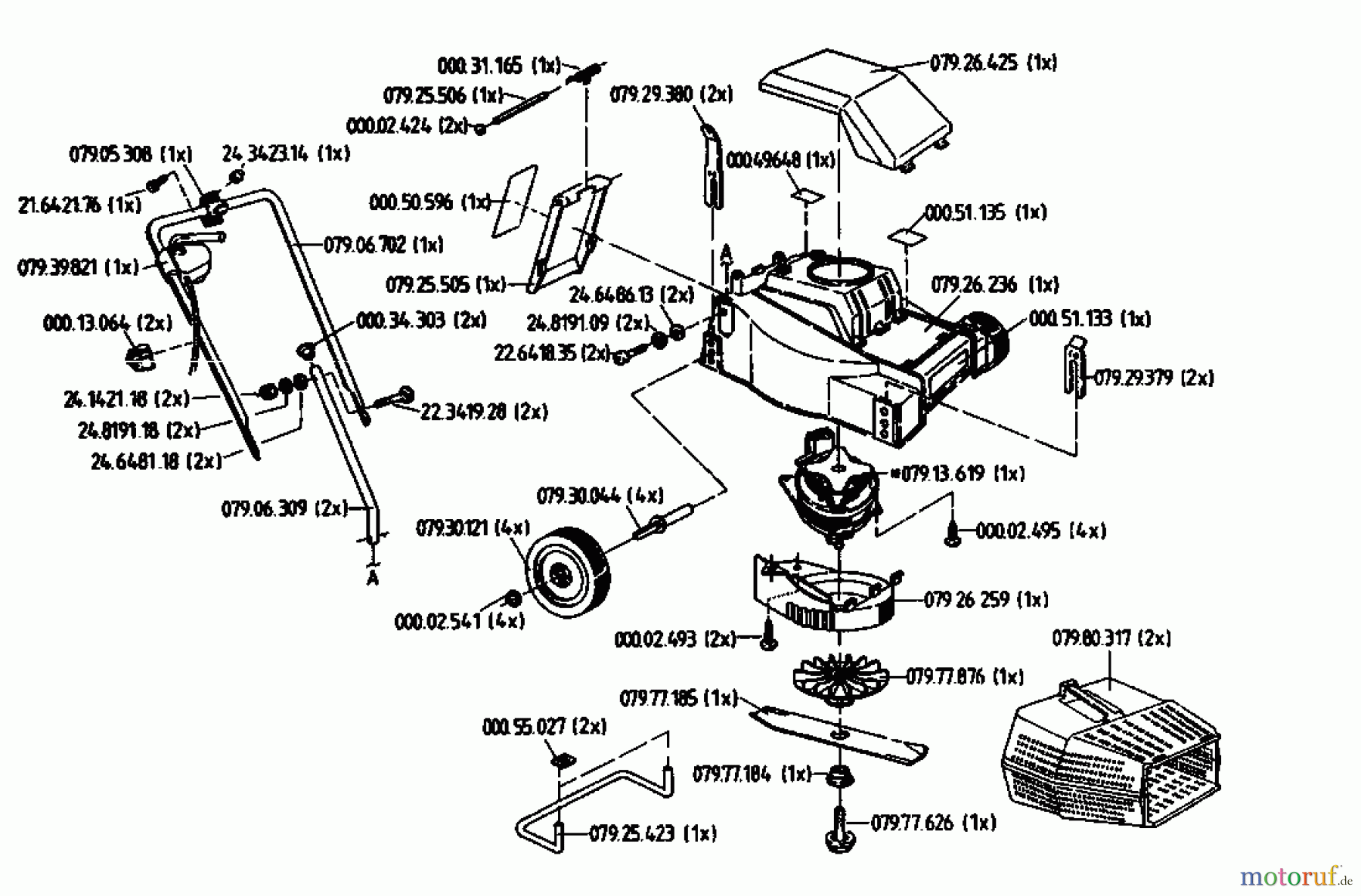 Golf Elektromäher E 732 02819.01 (1994) Grundgerät