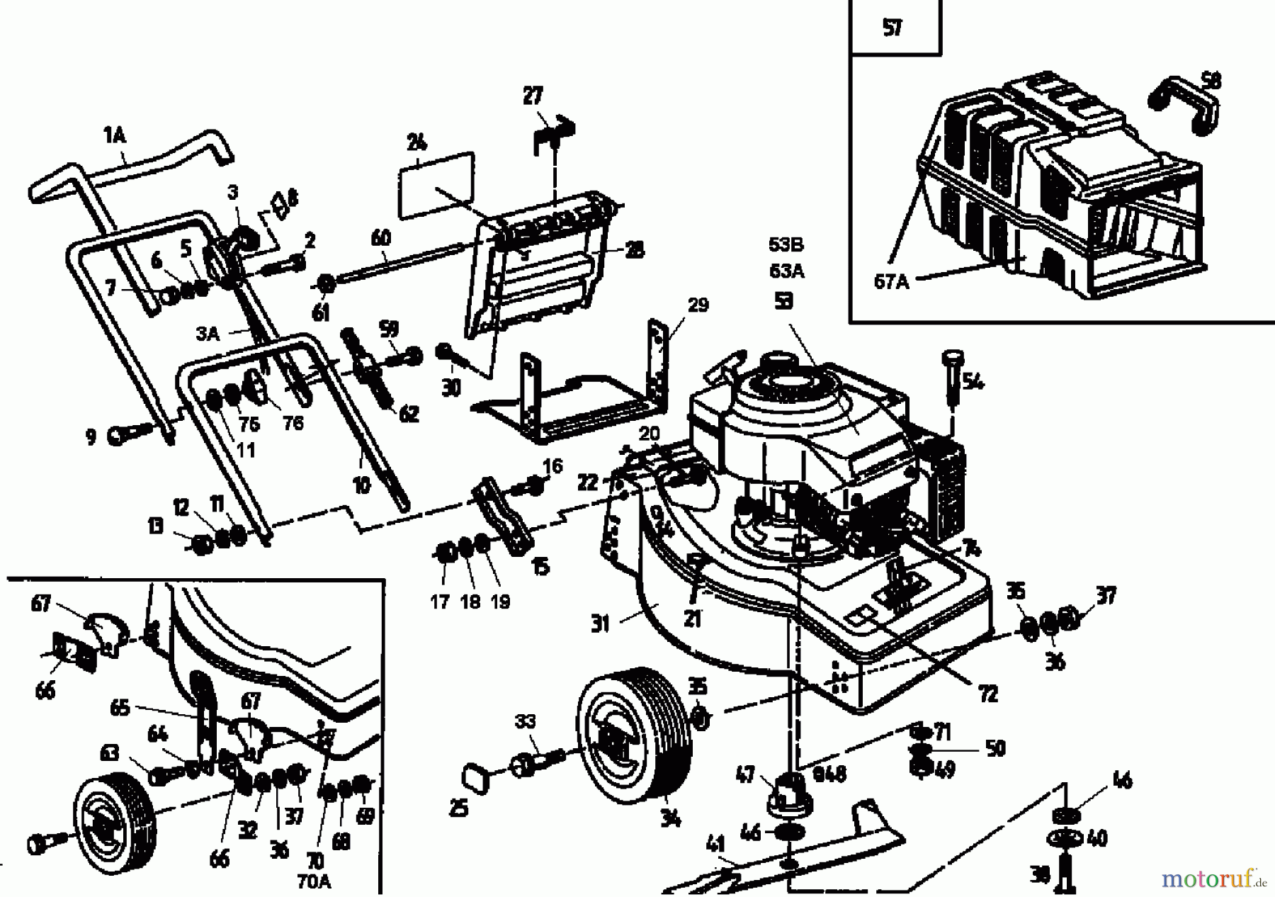 Golf Motormäher HBL 02813.05 (1994) Grundgerät