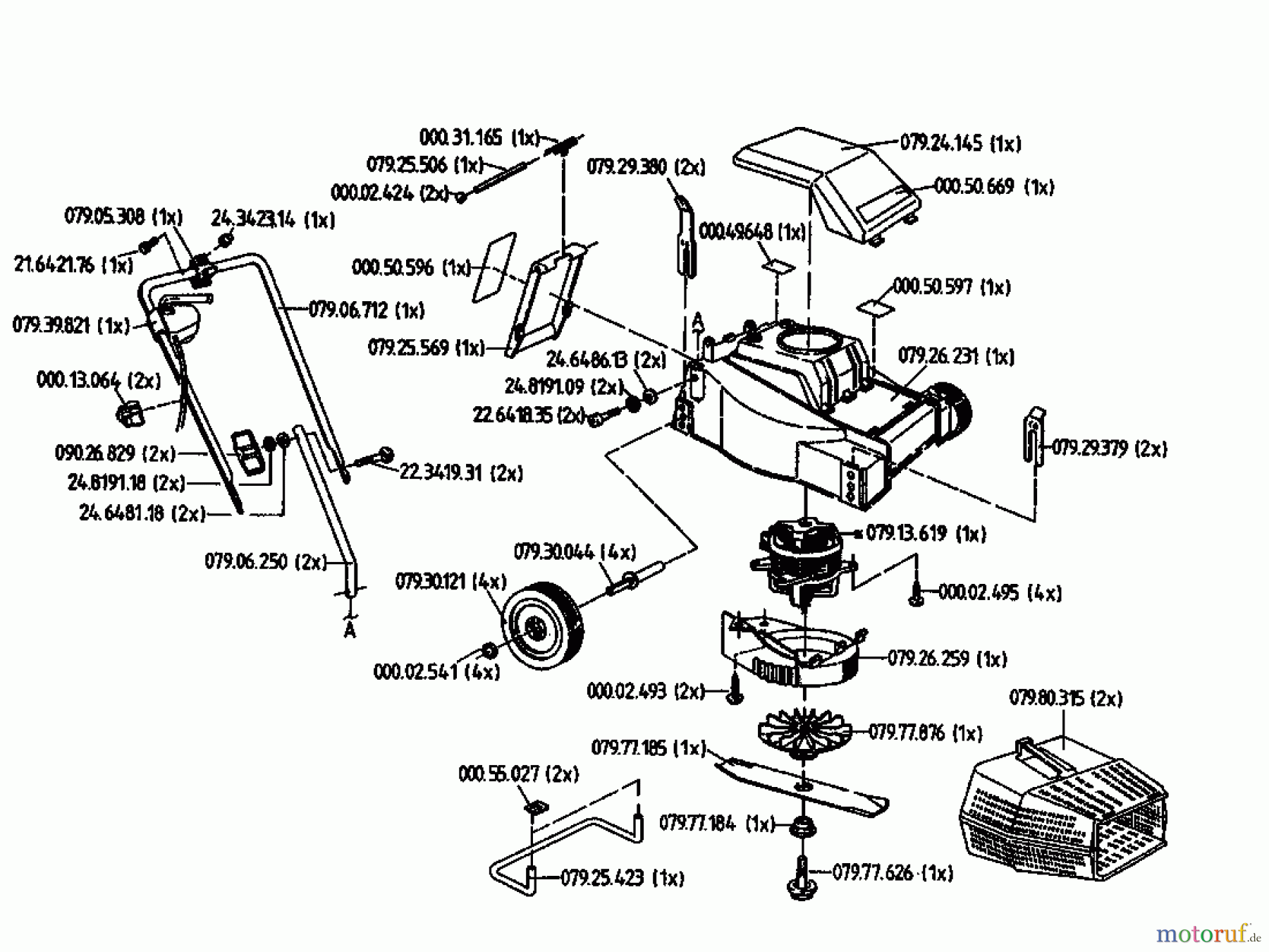 Golf Elektromäher Junior 02810.02 (1994) Grundgerät