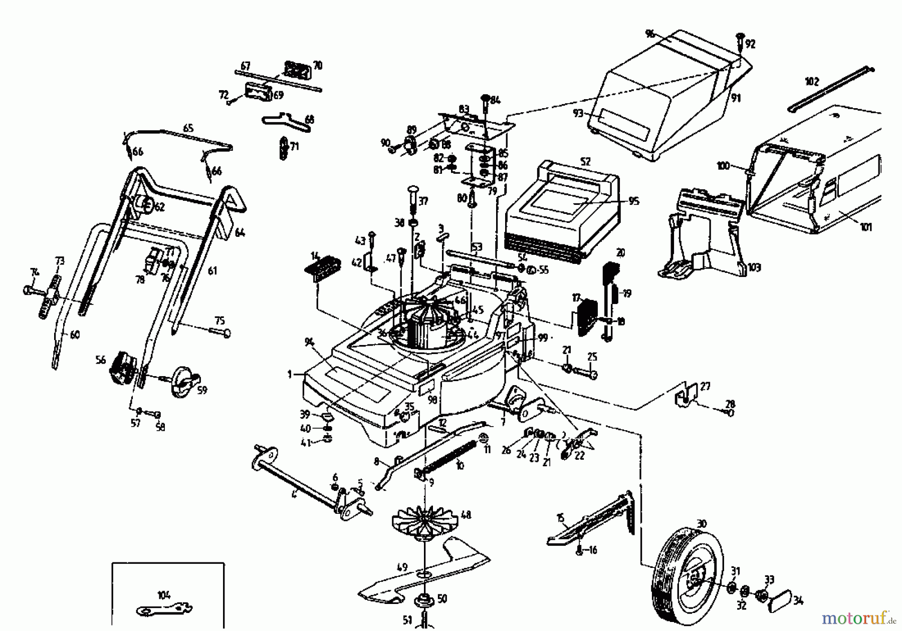 Gutbrod Elektromäher MHE 400 04019.03 (1995) Grundgerät