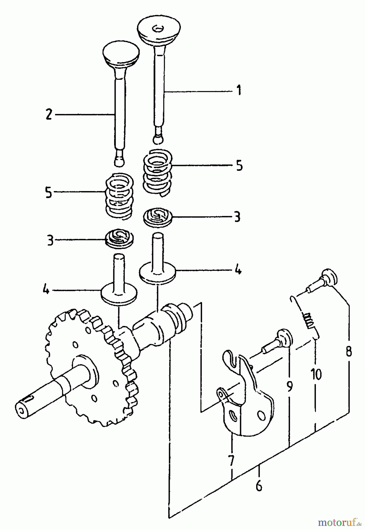 Gutbrod Balkenmäher BM 107 07517.05 (1995) Nockenwelle, Ventile