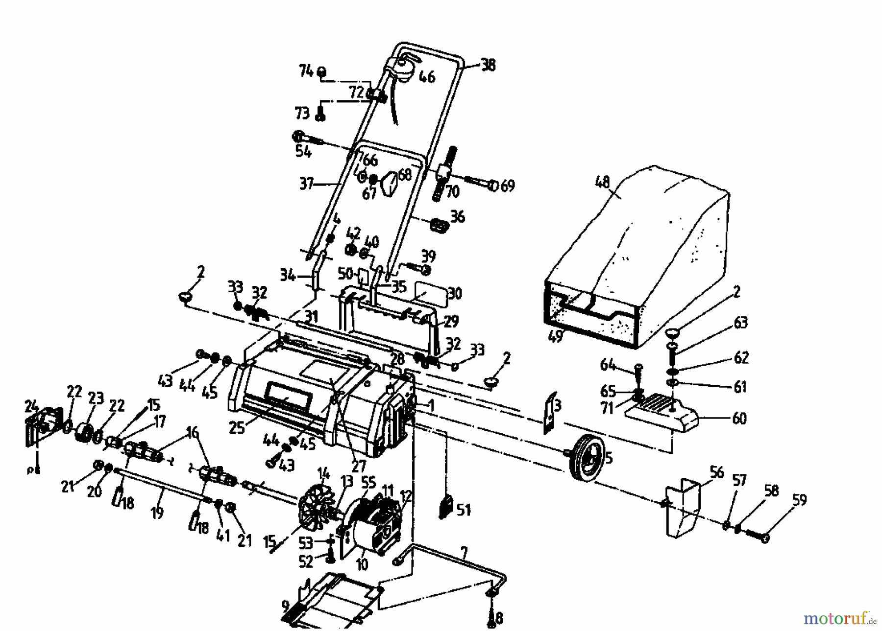 Golf Elektrovertikutierer 133 VE 02826.04 (1995) Grundgerät