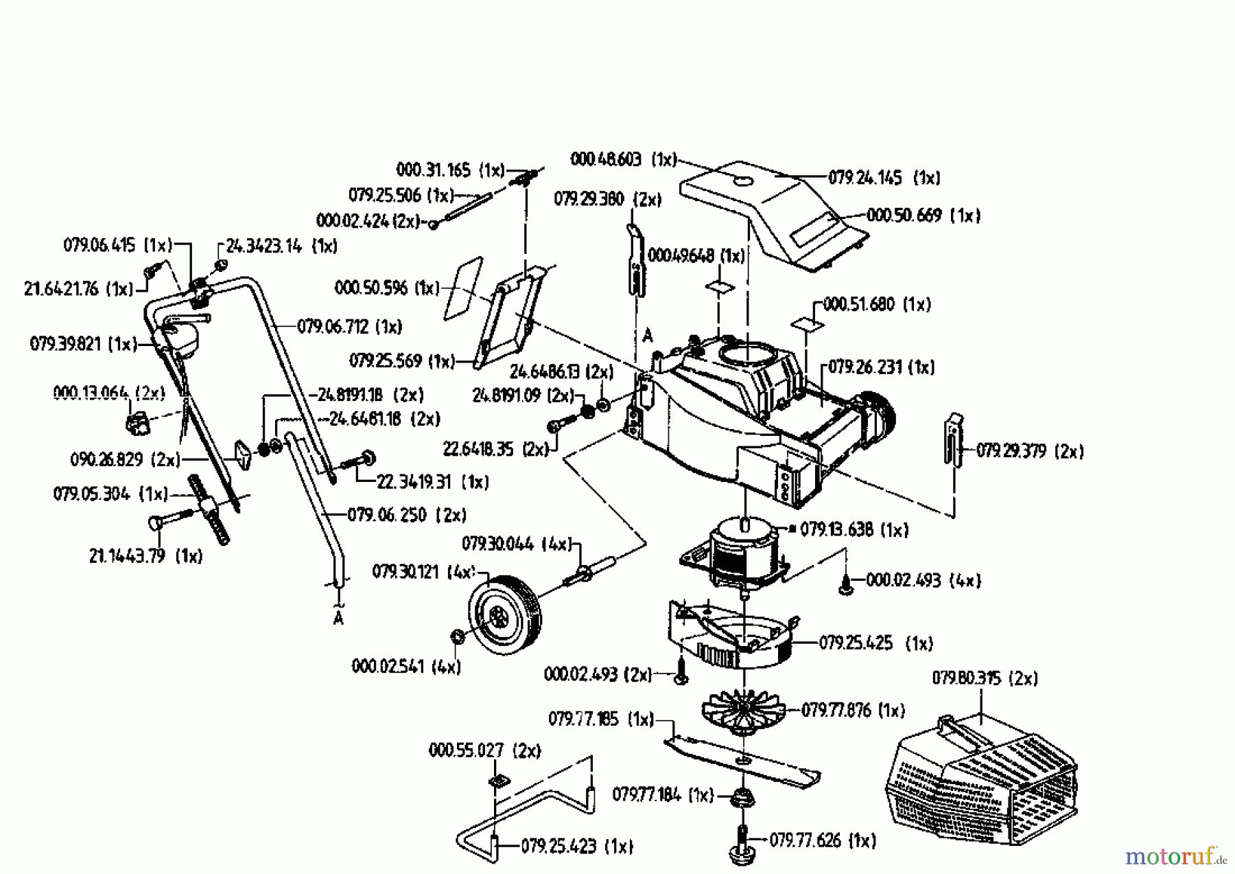 Golf Elektromäher Junior 02819.03 (1995) Grundgerät