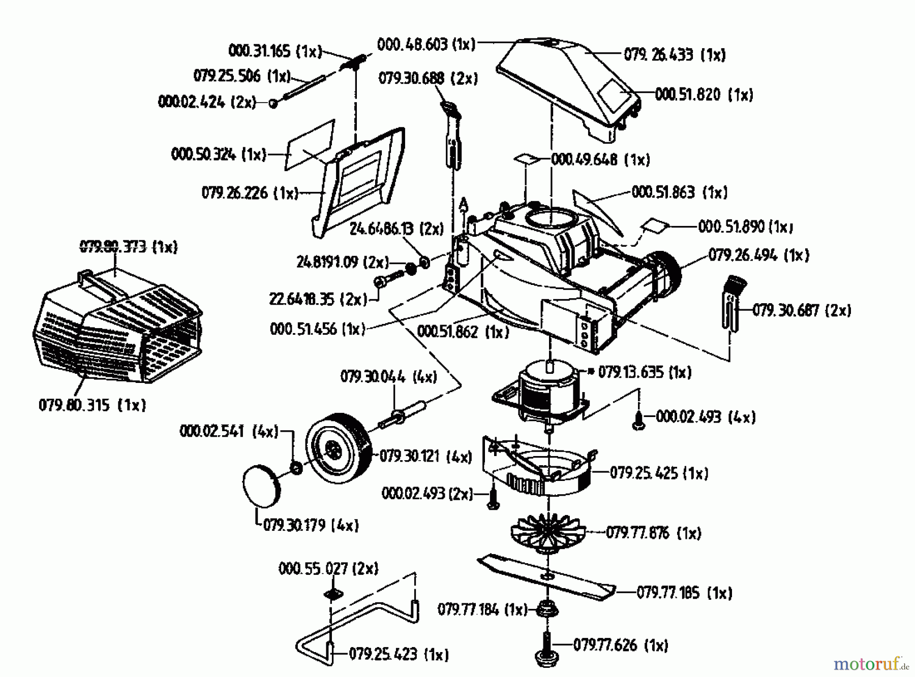 Floraself Elektromäher 932 E 02823.08 (1995) Grundgerät