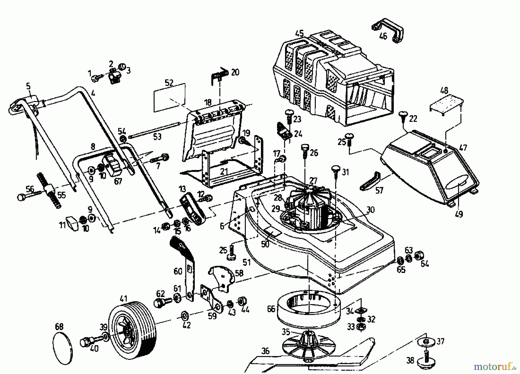 Euro Tool Elektromäher 450 04044.01 (1995) Grundgerät