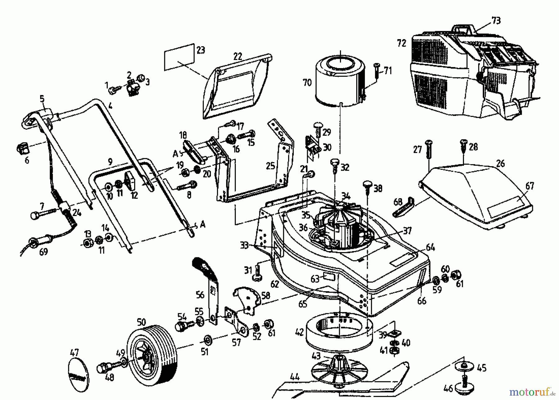  Rasant Elektromäher 45 EM 04041.01  (1995) Grundgerät