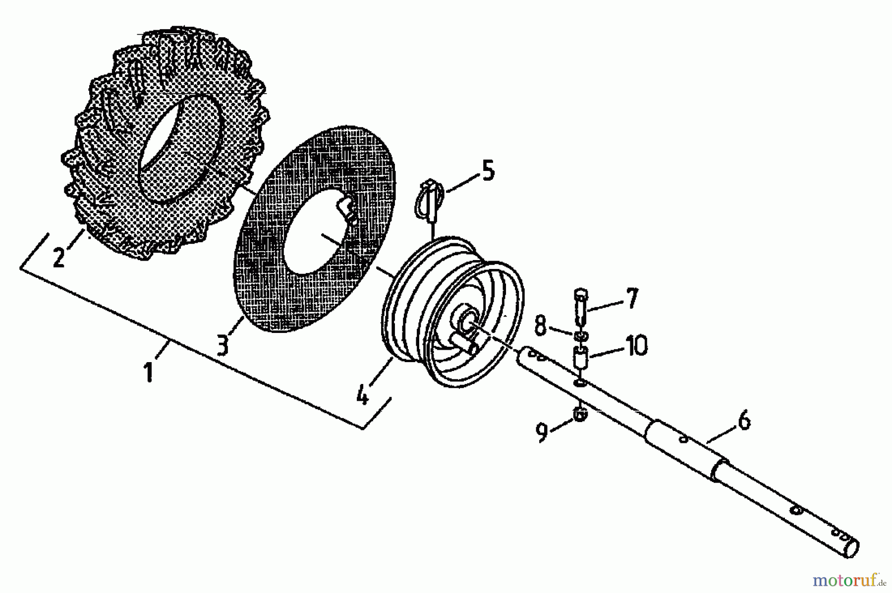 Gutbrod Balkenmäher BM 107 07517.05 (1996) Achsen, Räder