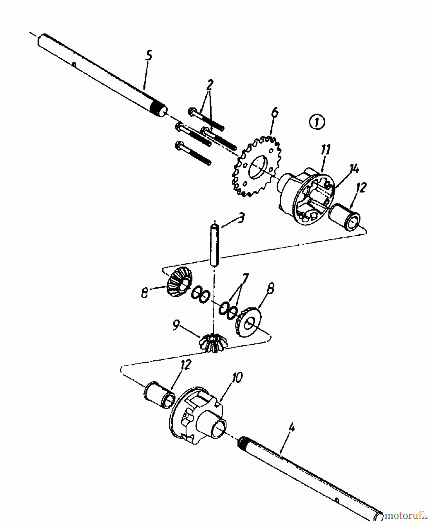 Gutbrod Laubsauger mit Häckselfunktion LSH 66-80 04201.04 (1996) Getriebe