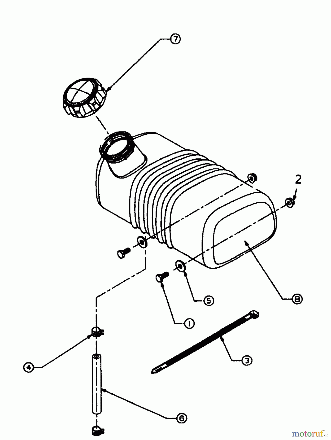 Gutbrod Laubsauger mit Häckselfunktion LSH 66-80 04201.04 (1996) Tank