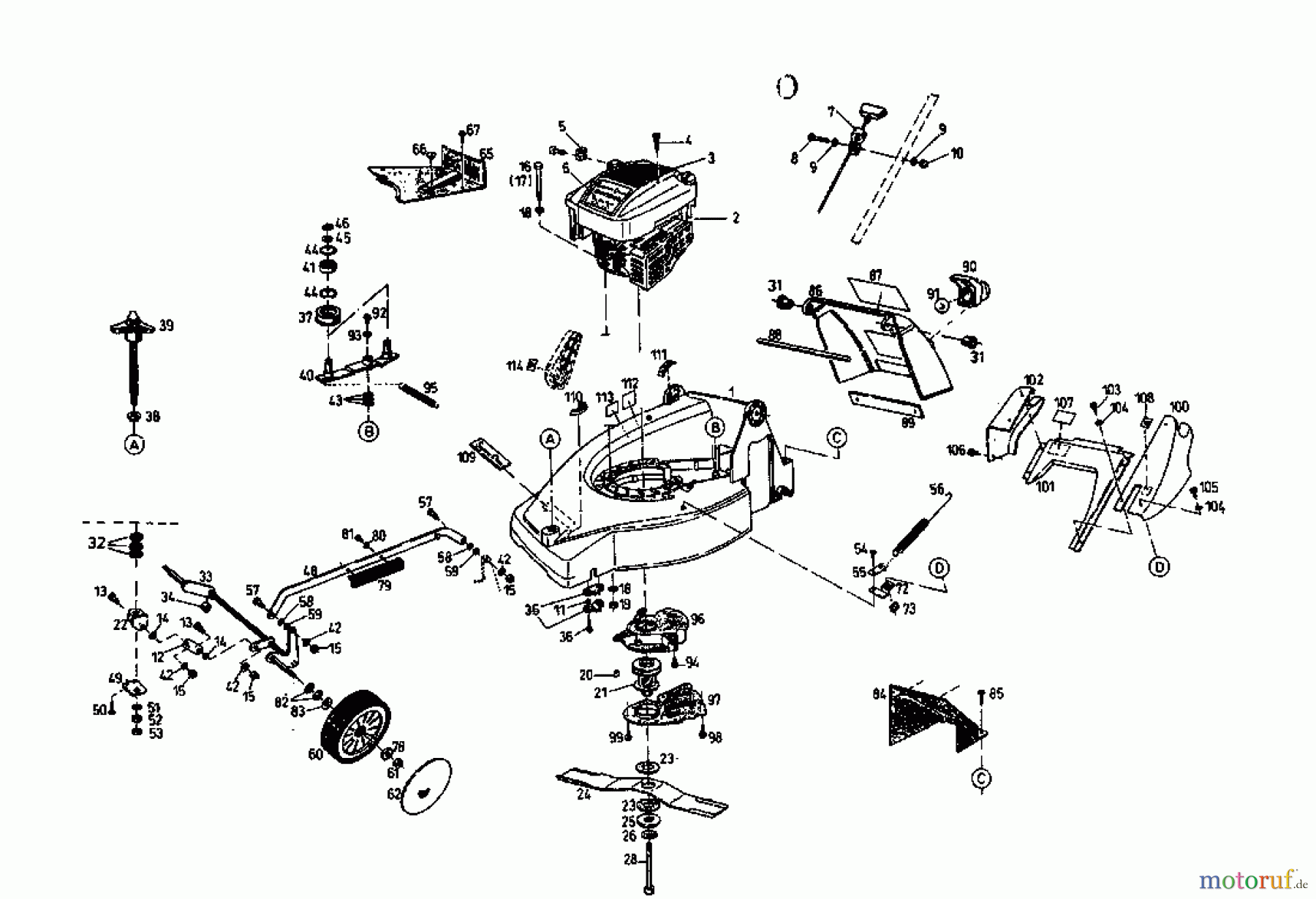 Gutbrod Motormäher mit Antrieb MH 544 R 04031.04 (1996) Grundgerät