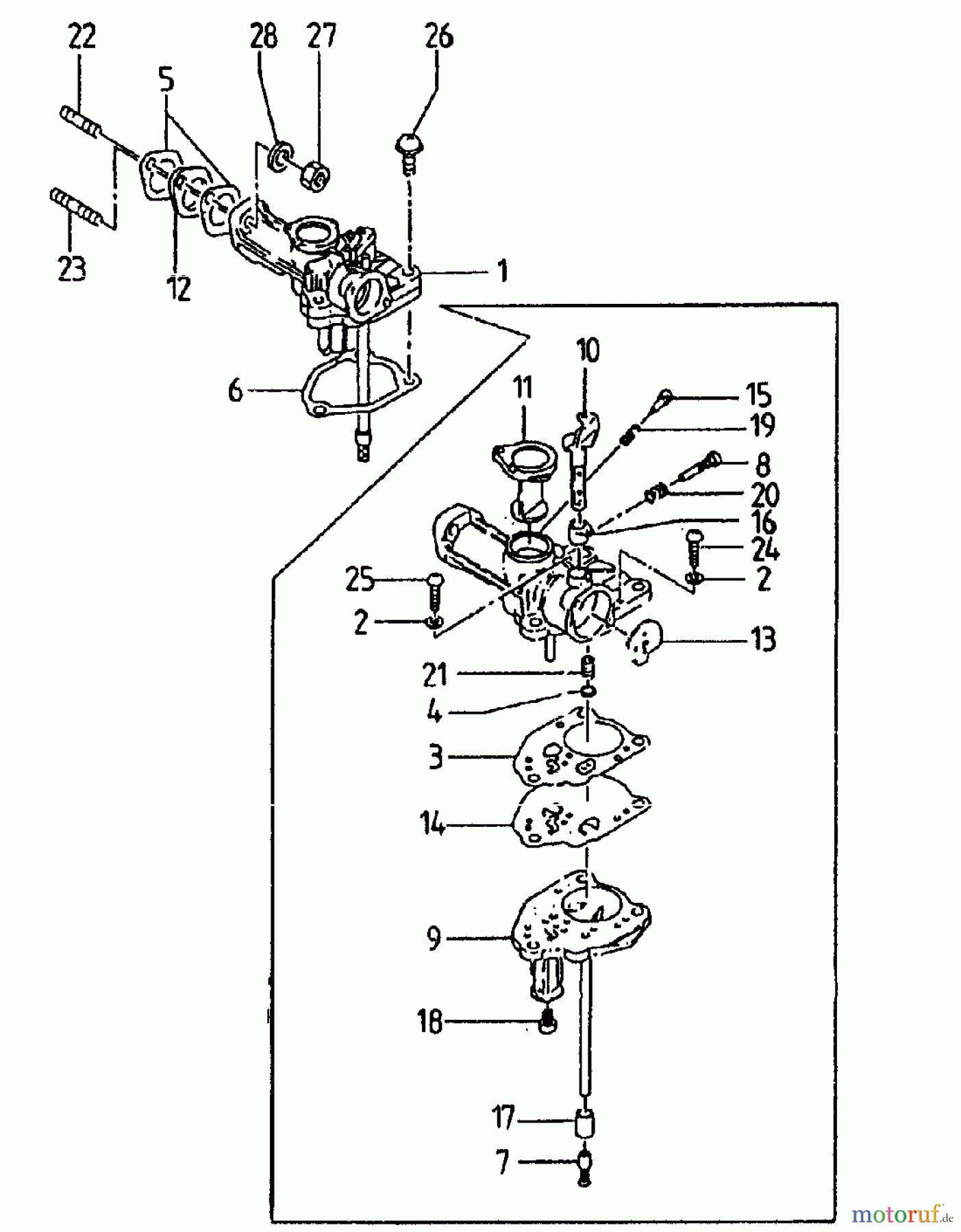 Gutbrod Motorhacken MB 62-52 K 07518.03 (1996) Vergaser