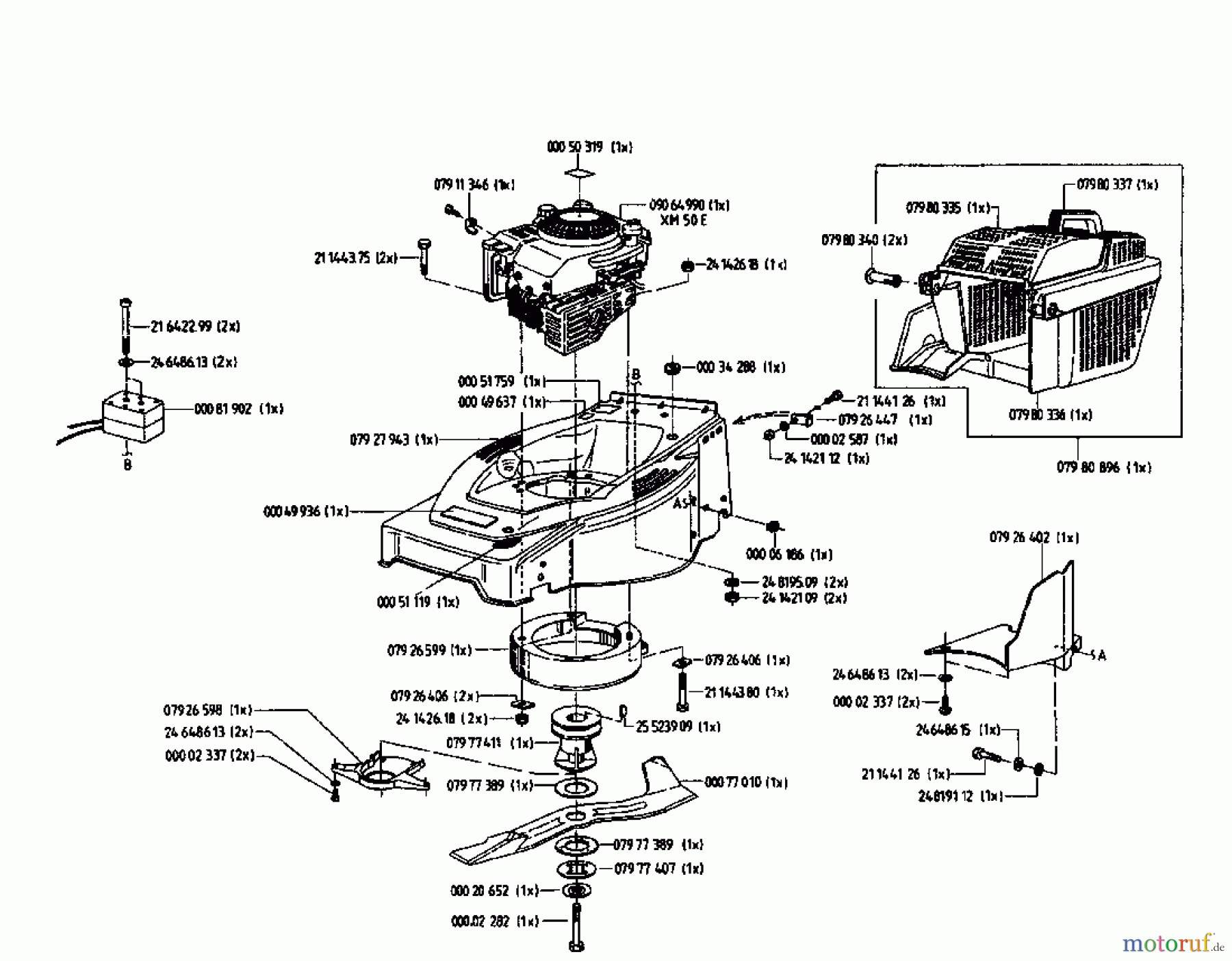 Gutbrod Motormäher mit Antrieb HB 48 REL 02815.05 (1996) Grundgerät