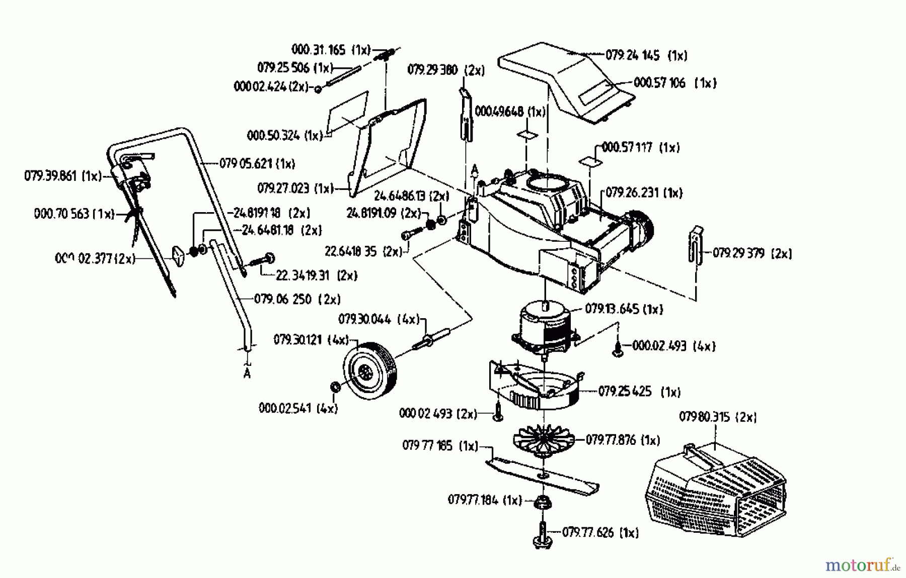 Golf Elektromäher Junior 02819.09 (1996) Grundgerät