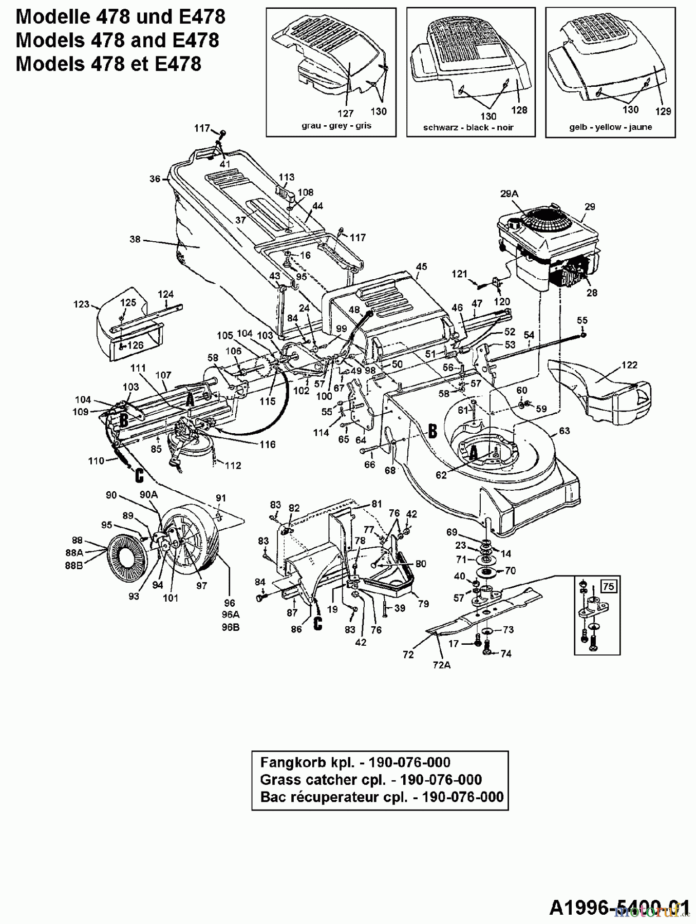 Gutbrod Motormäher mit Antrieb HB 53 REL 04048.02 (1996) Grundgerät