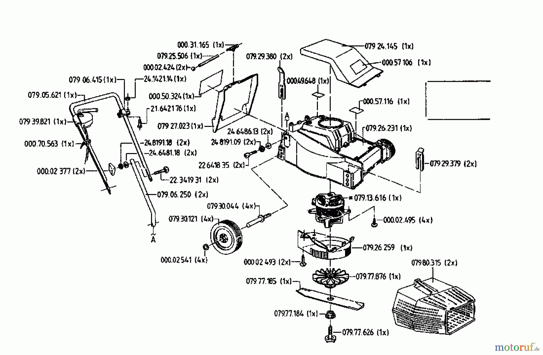 Golf Elektromäher Junior 02819.08 (1996) Grundgerät