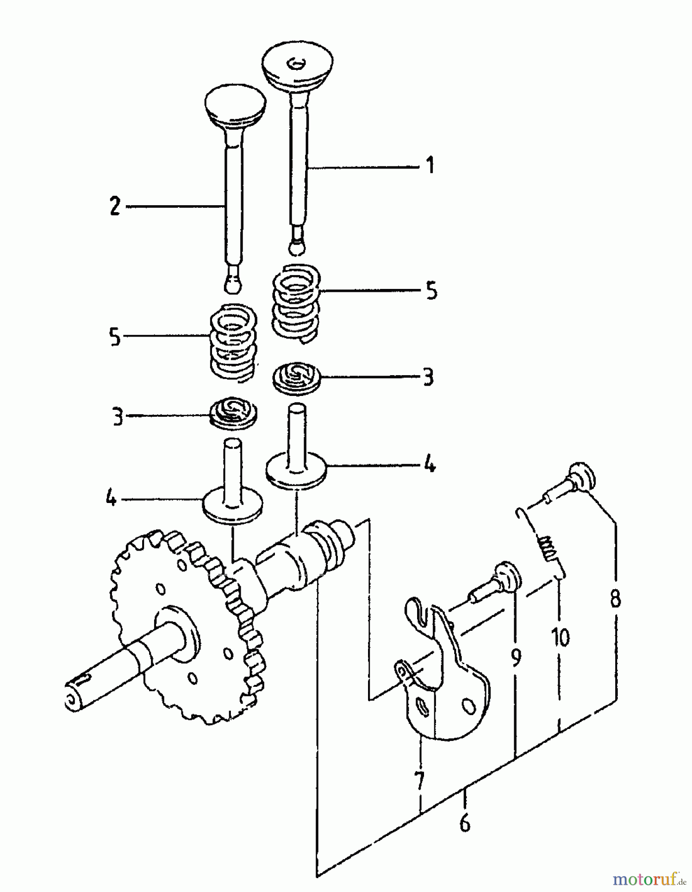Gutbrod Motorhacken MB 62-52 K 07518.03 (1996) Nockenwelle, Ventile