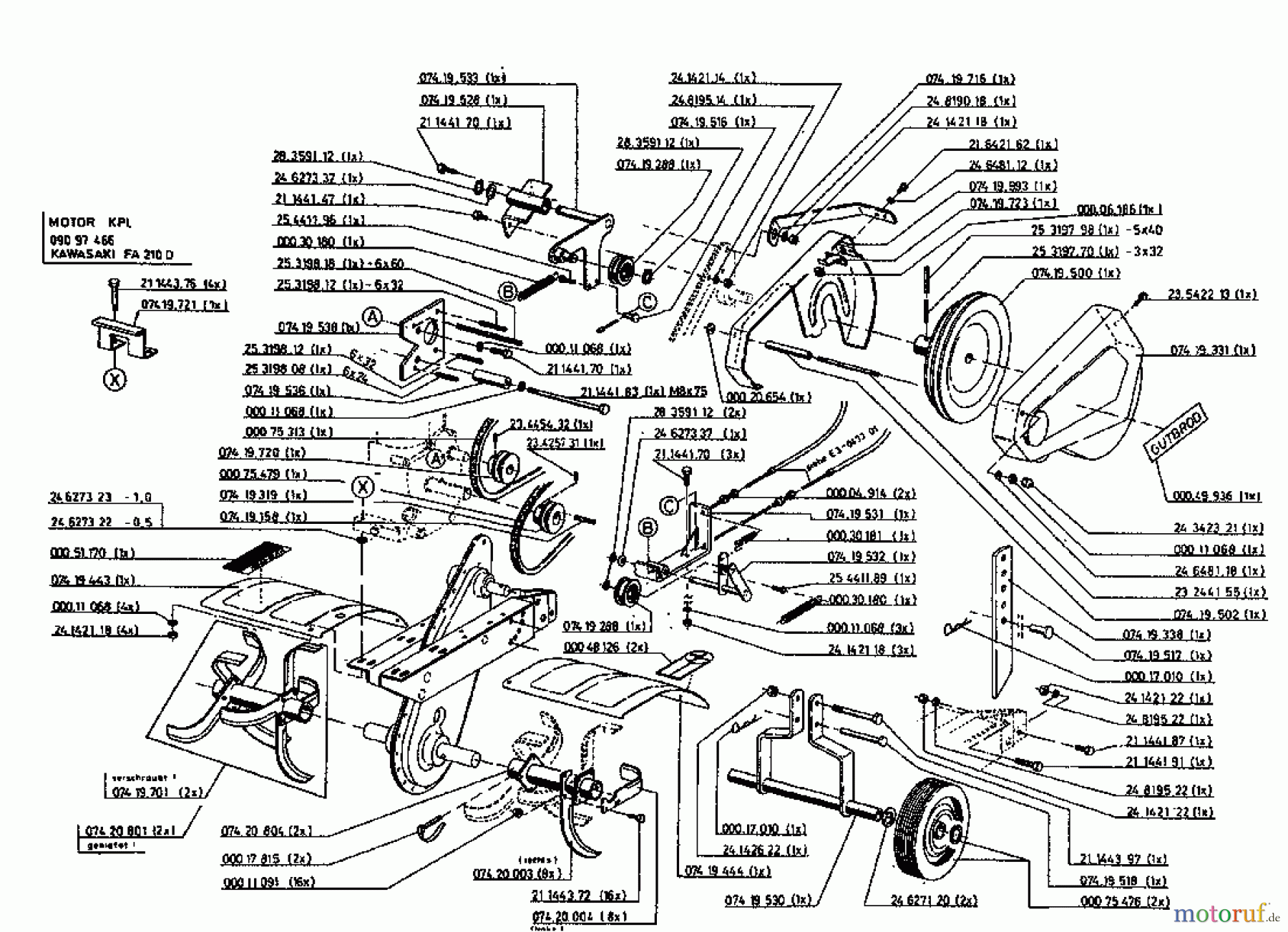 Gutbrod Motorhacken MB 62-52 K 07518.03 (1996) Grundgerät